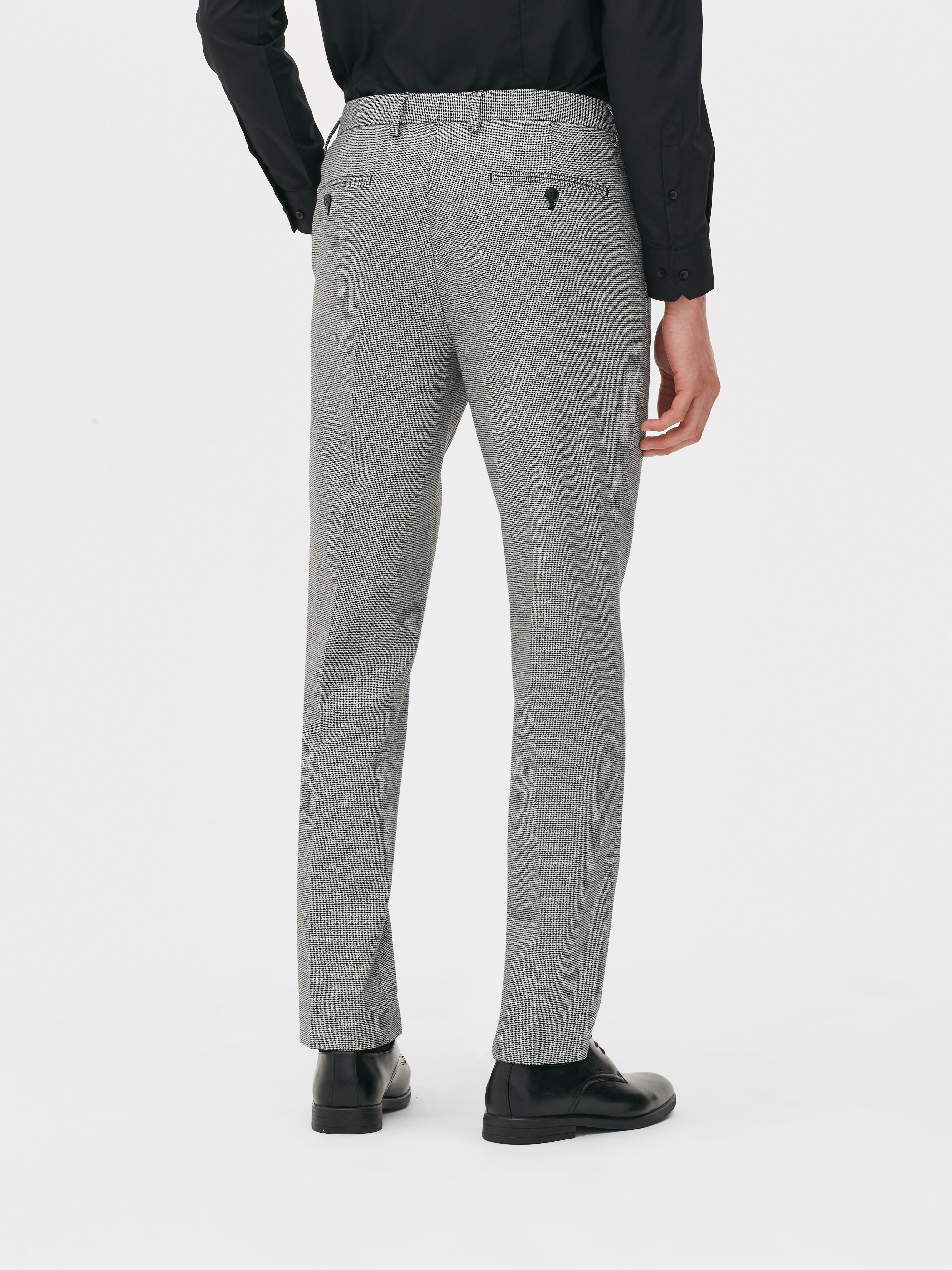 Micro Check Suit Trousers