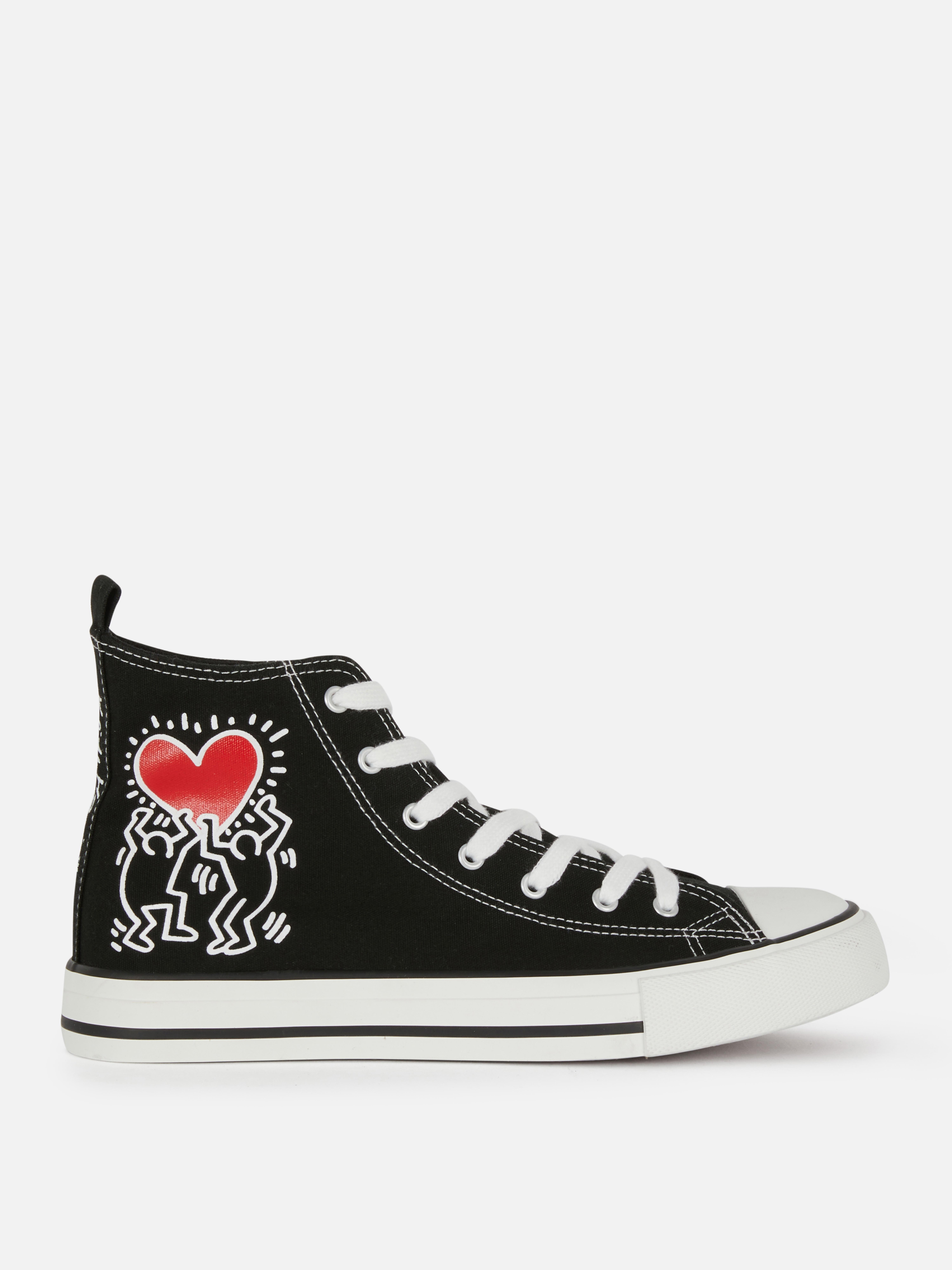 Keith Haring High-Top Trainers Black