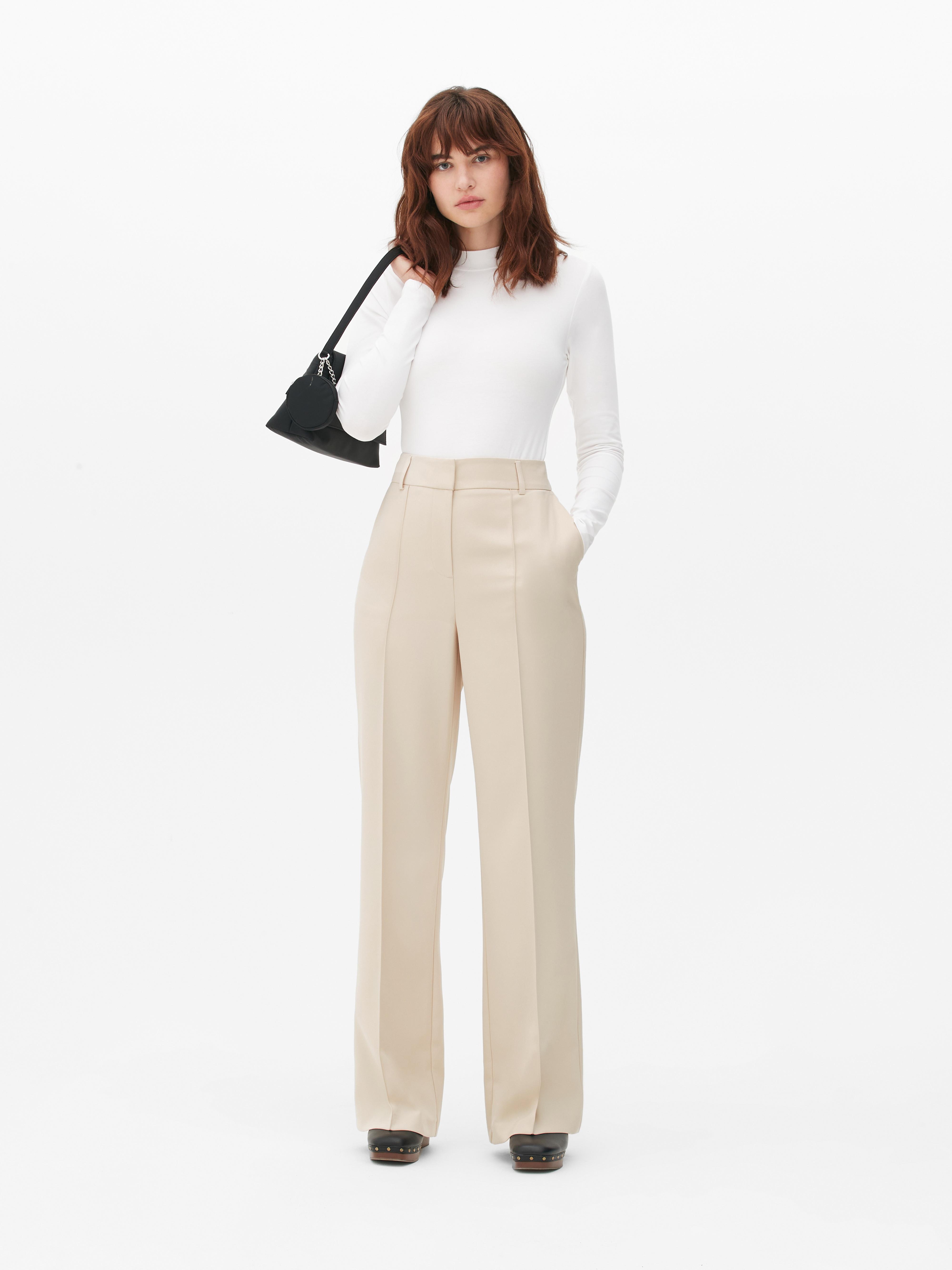 High Rise Straight Suit Trousers
