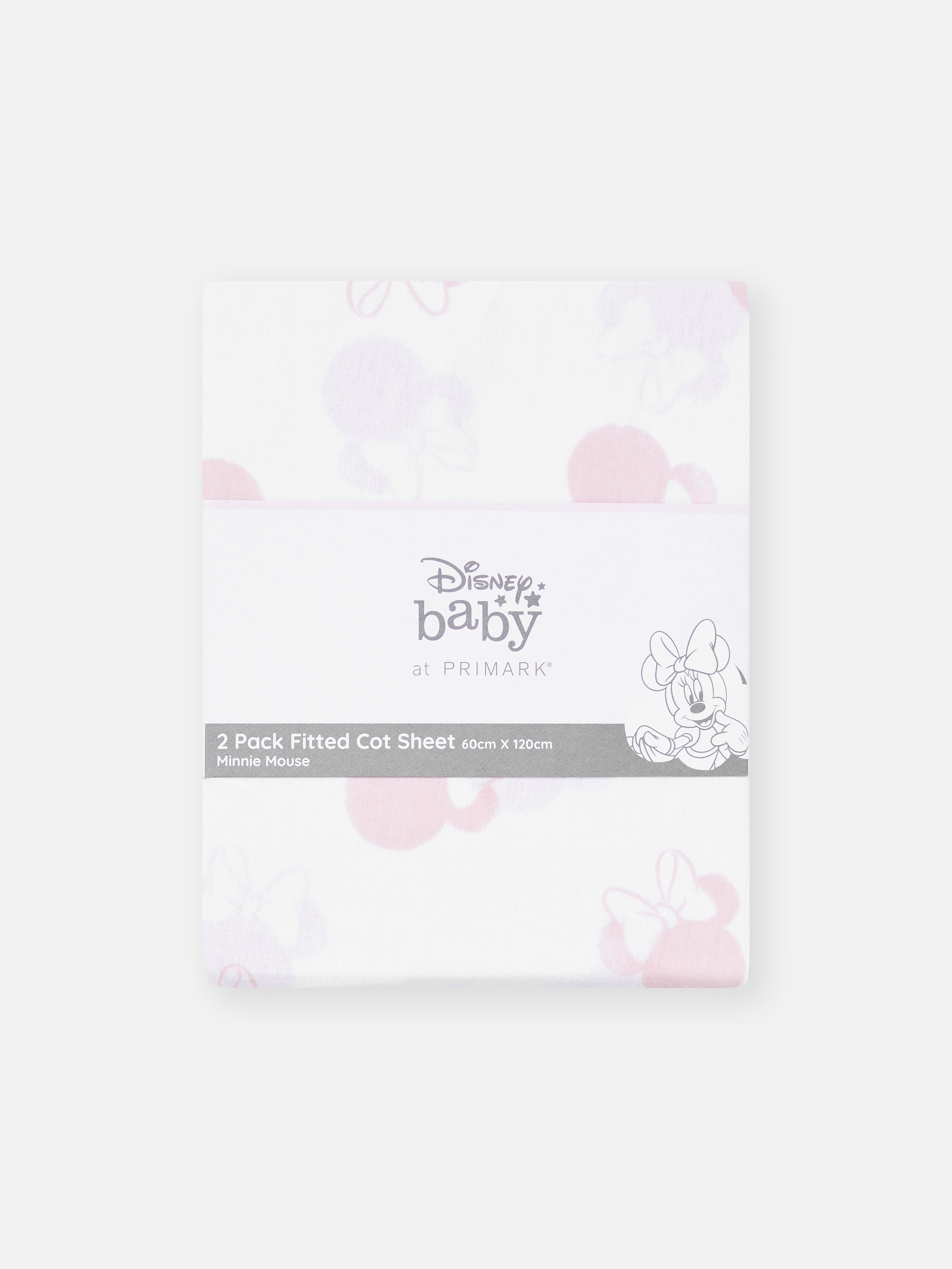 2pk Disney's Minnie Mouse Fitted Cot Sheets