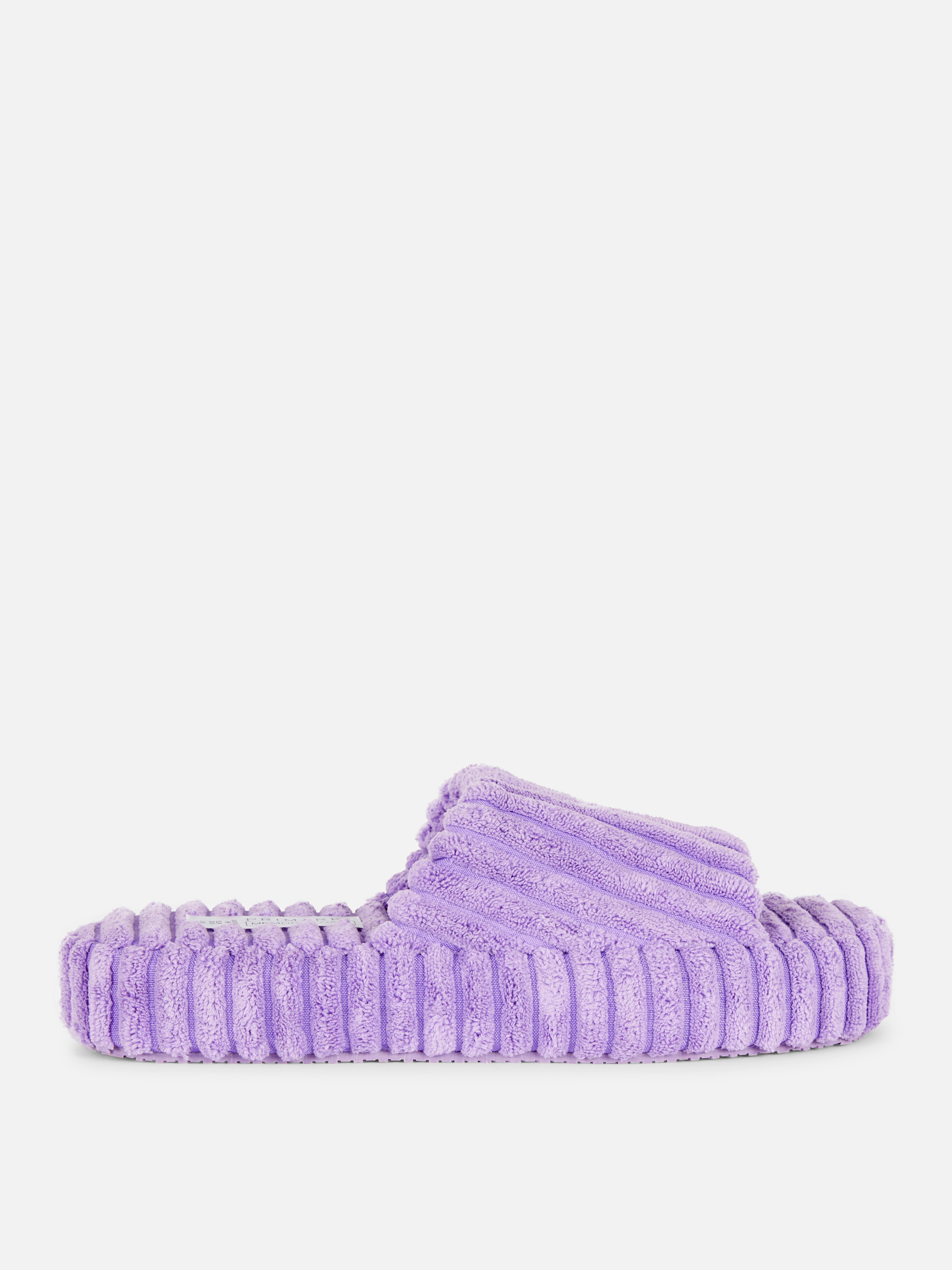Ribbed Towelling Slides