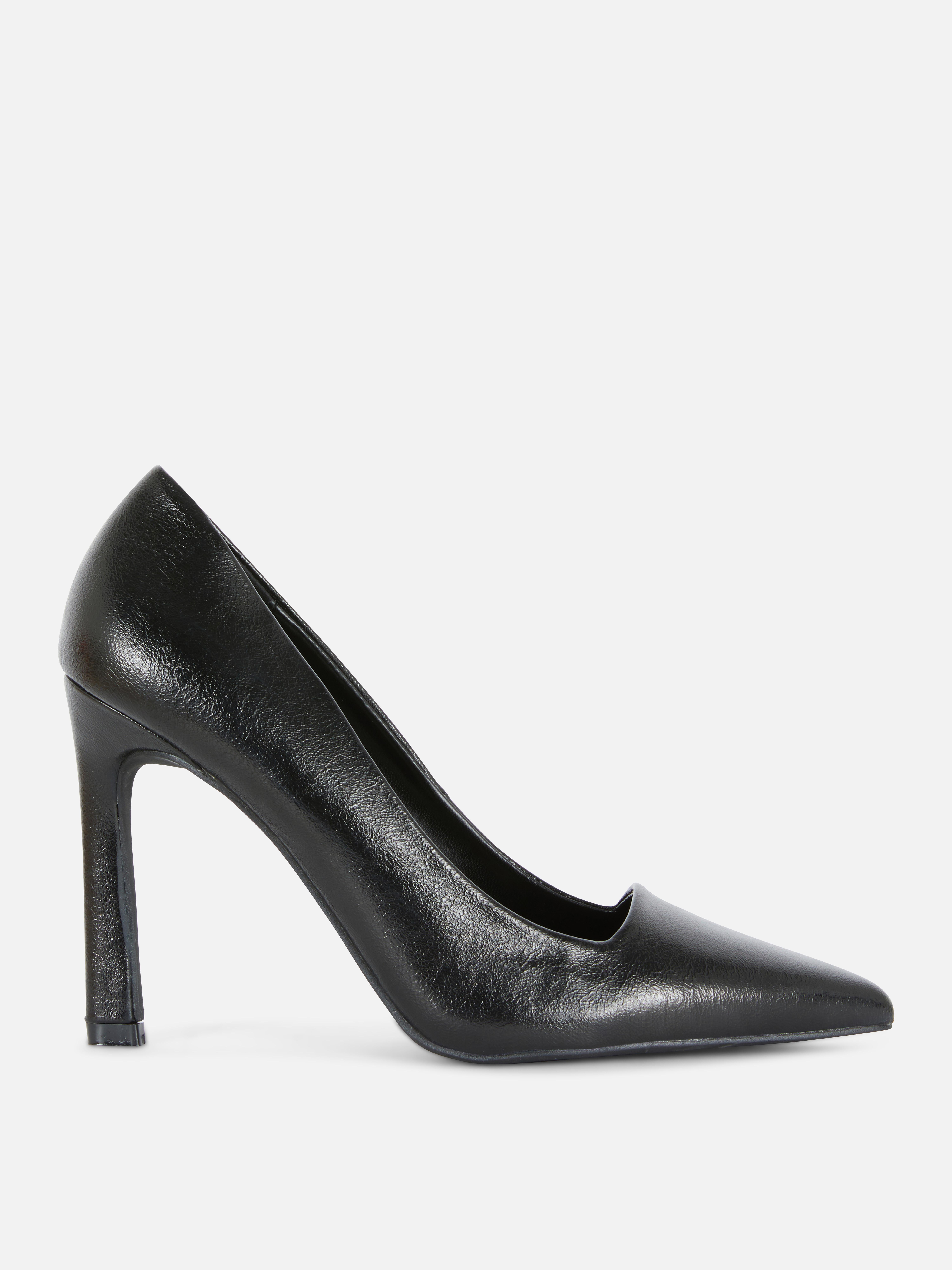 Faux Leather Stiletto Court Shoe