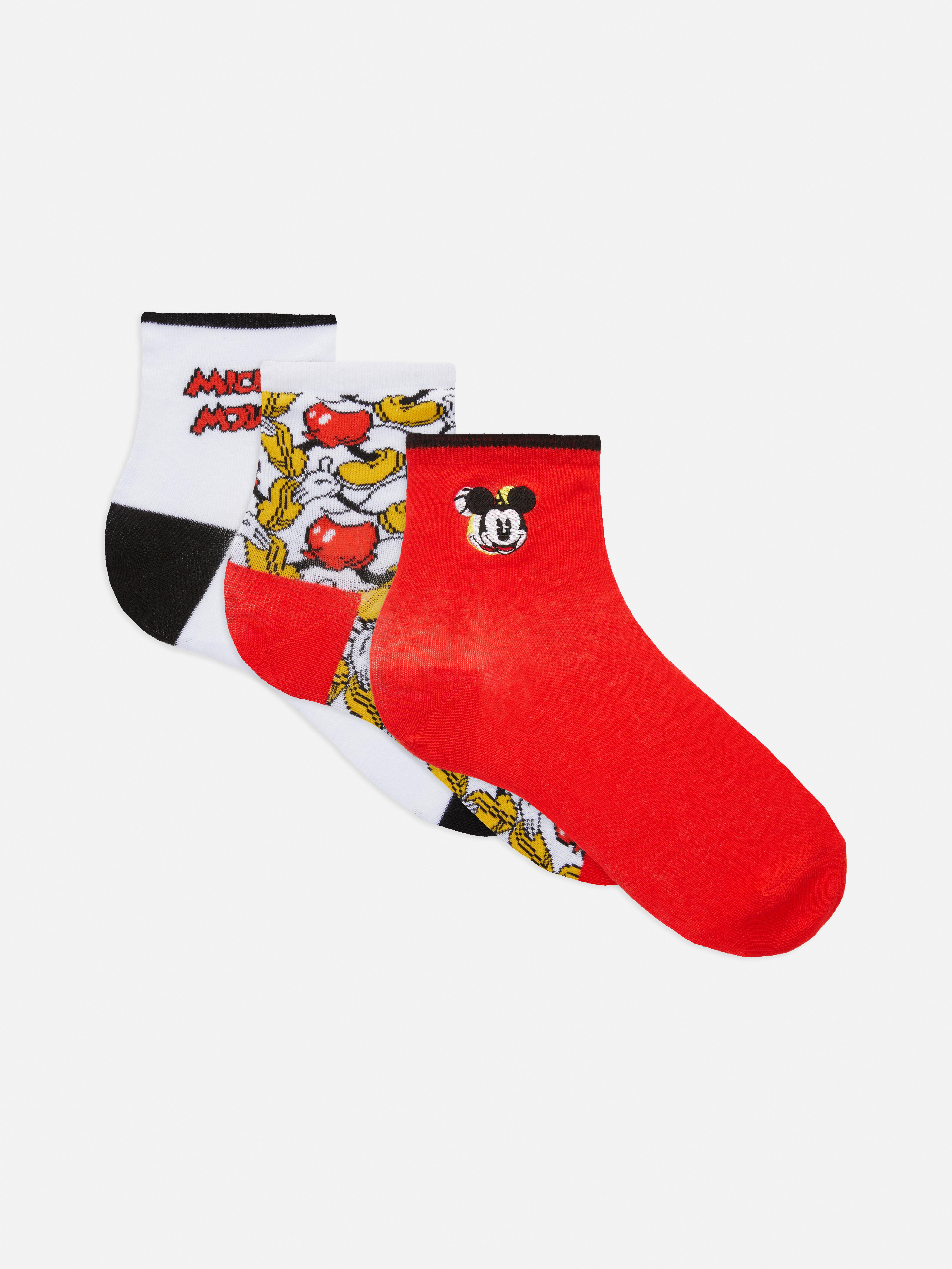 3pk Disney's Mickey Mouse Skate Ankle Socks