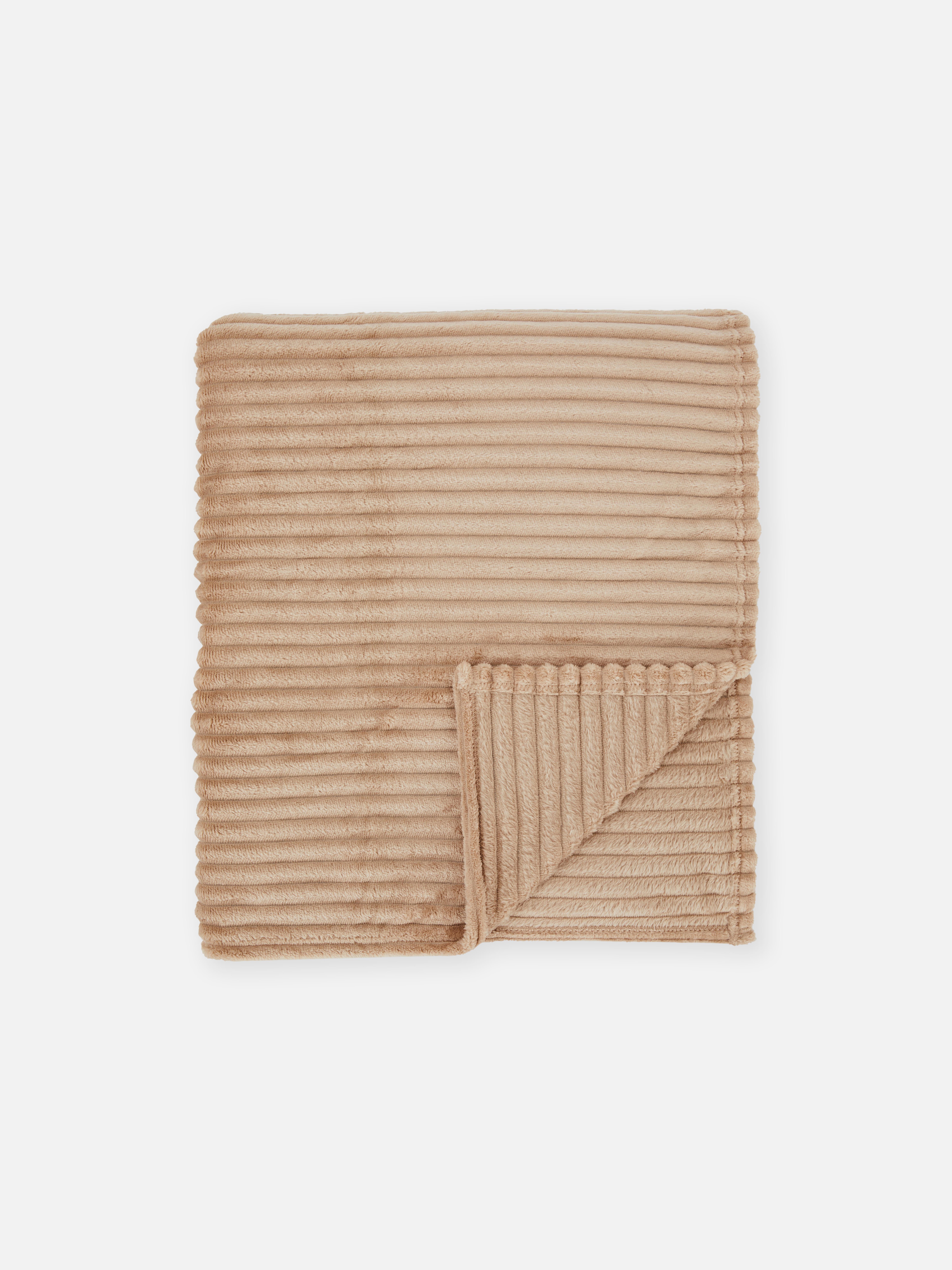 Large Soft Ribbed Throw