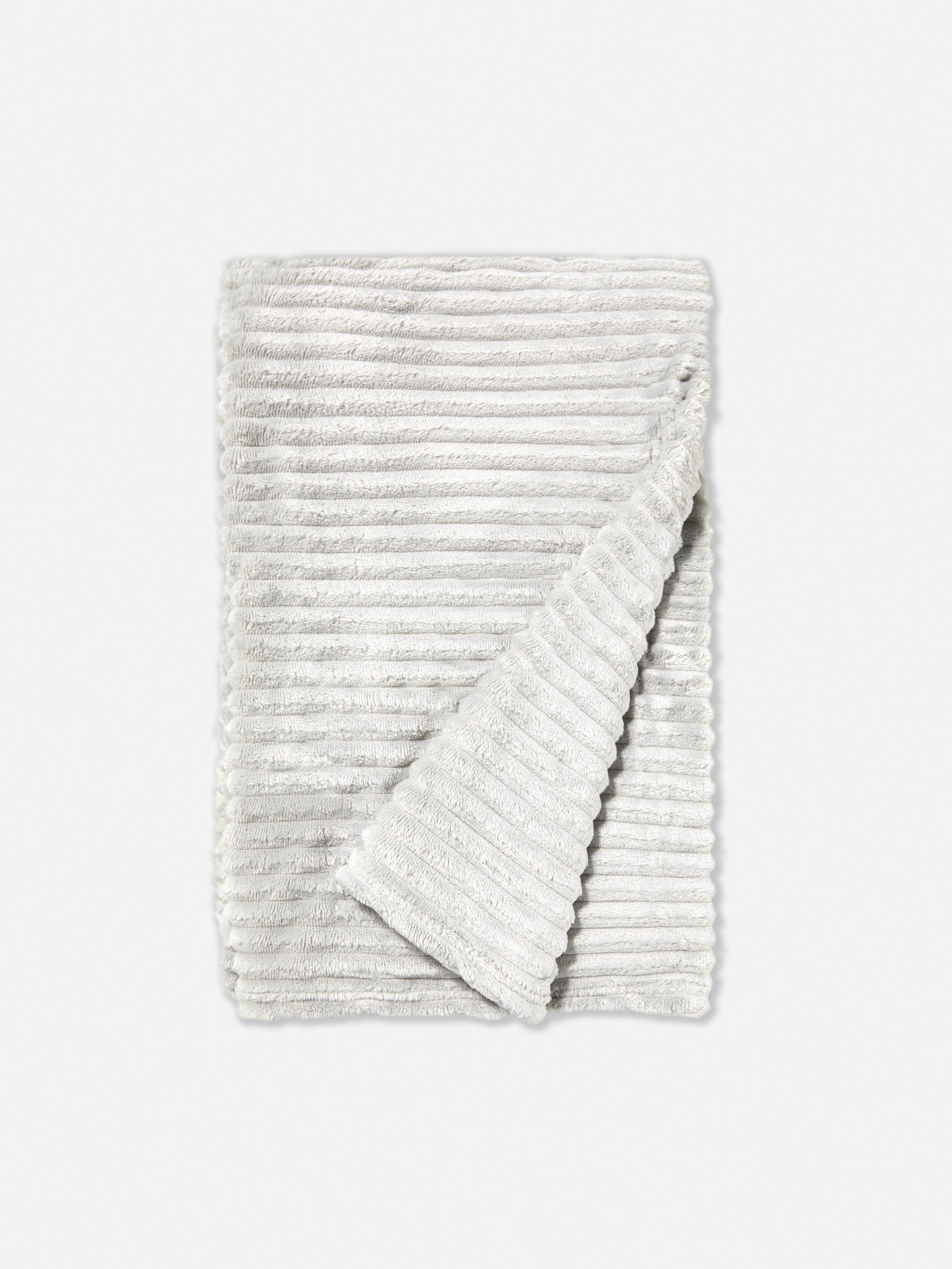 Large Soft Ribbed Throw