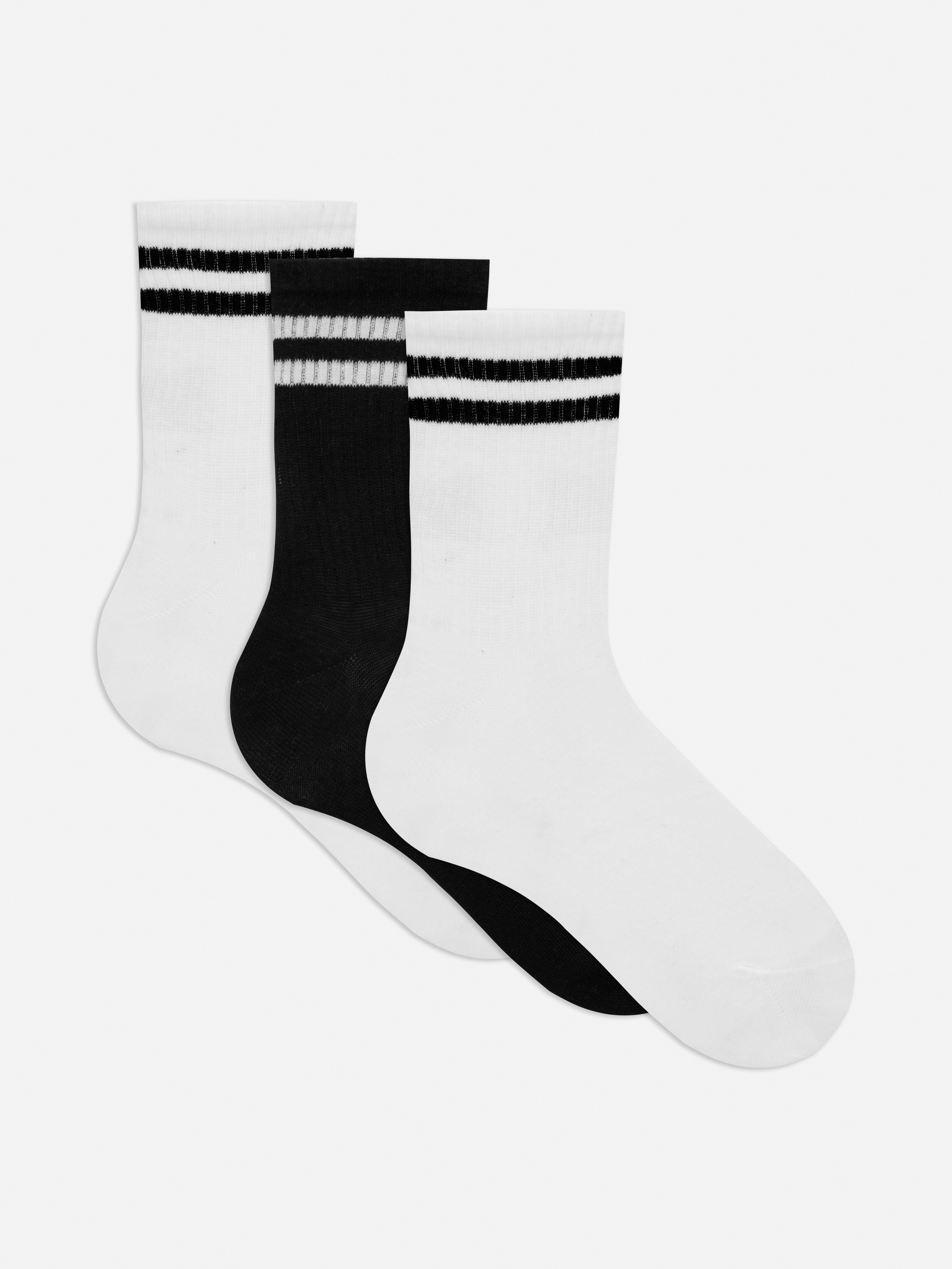 3pk Ribbed Sports Socks