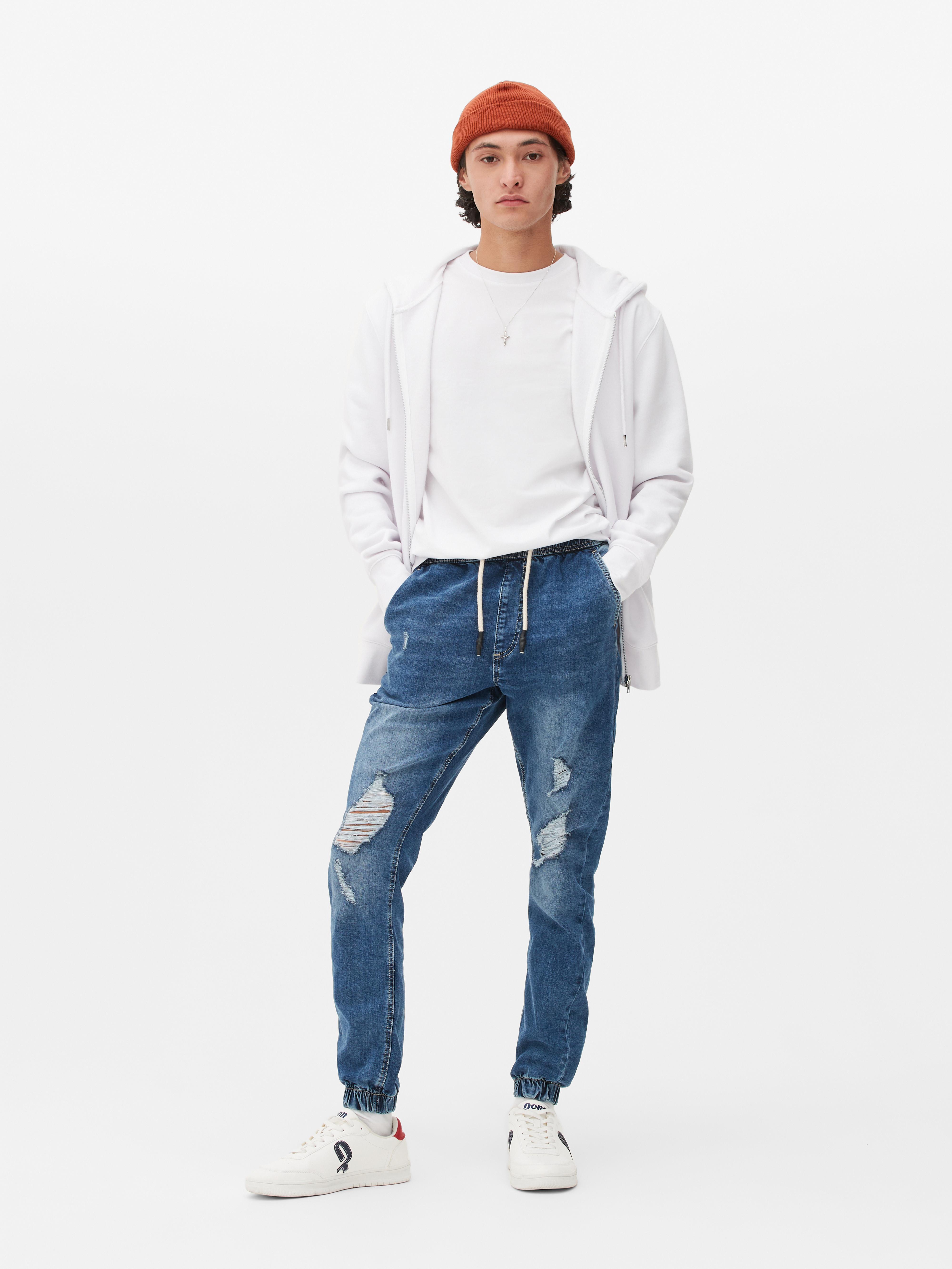 Jeans-Jogginghose mit Bündchen