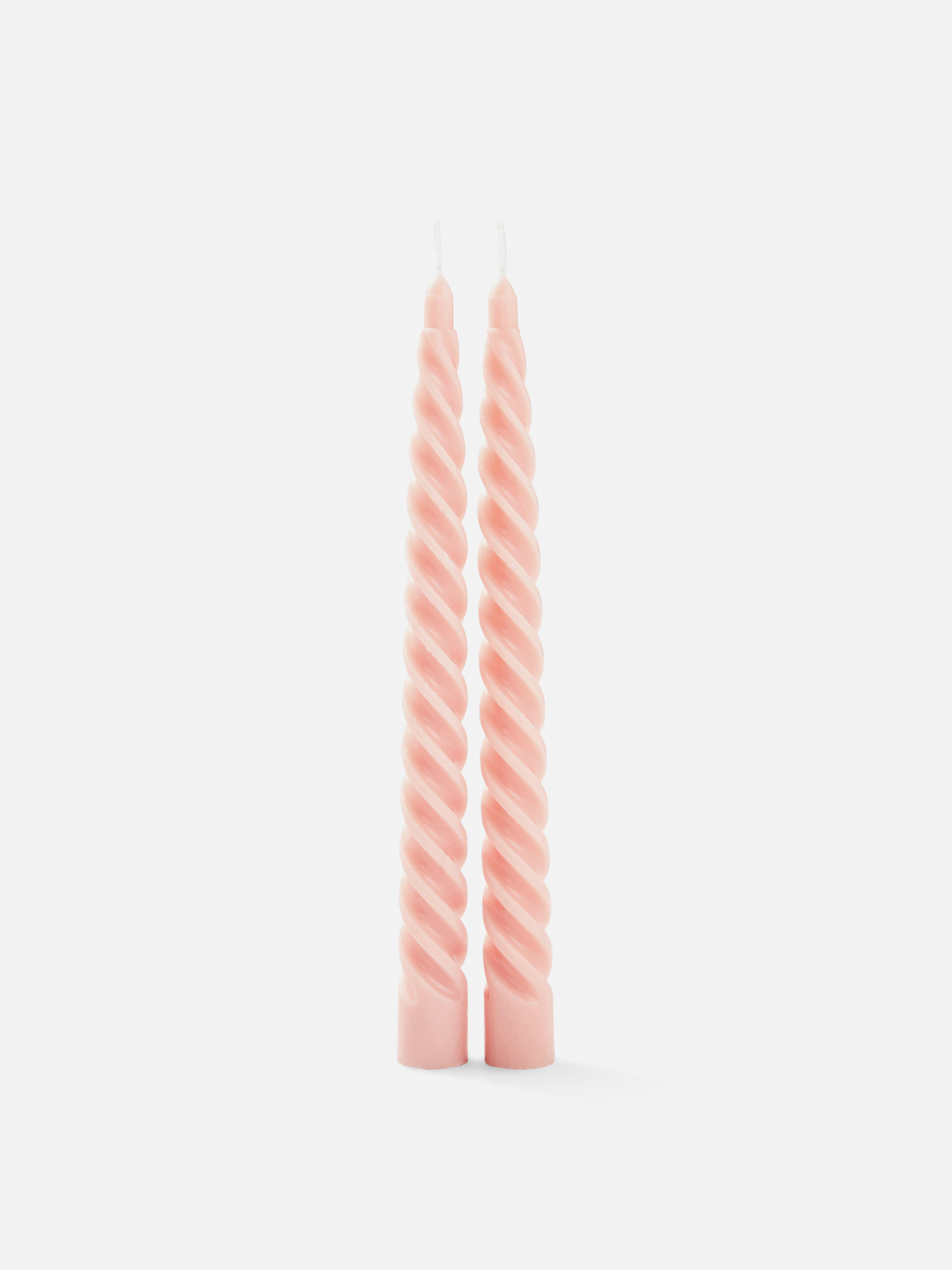 2Pk Twisted Dinner Candles