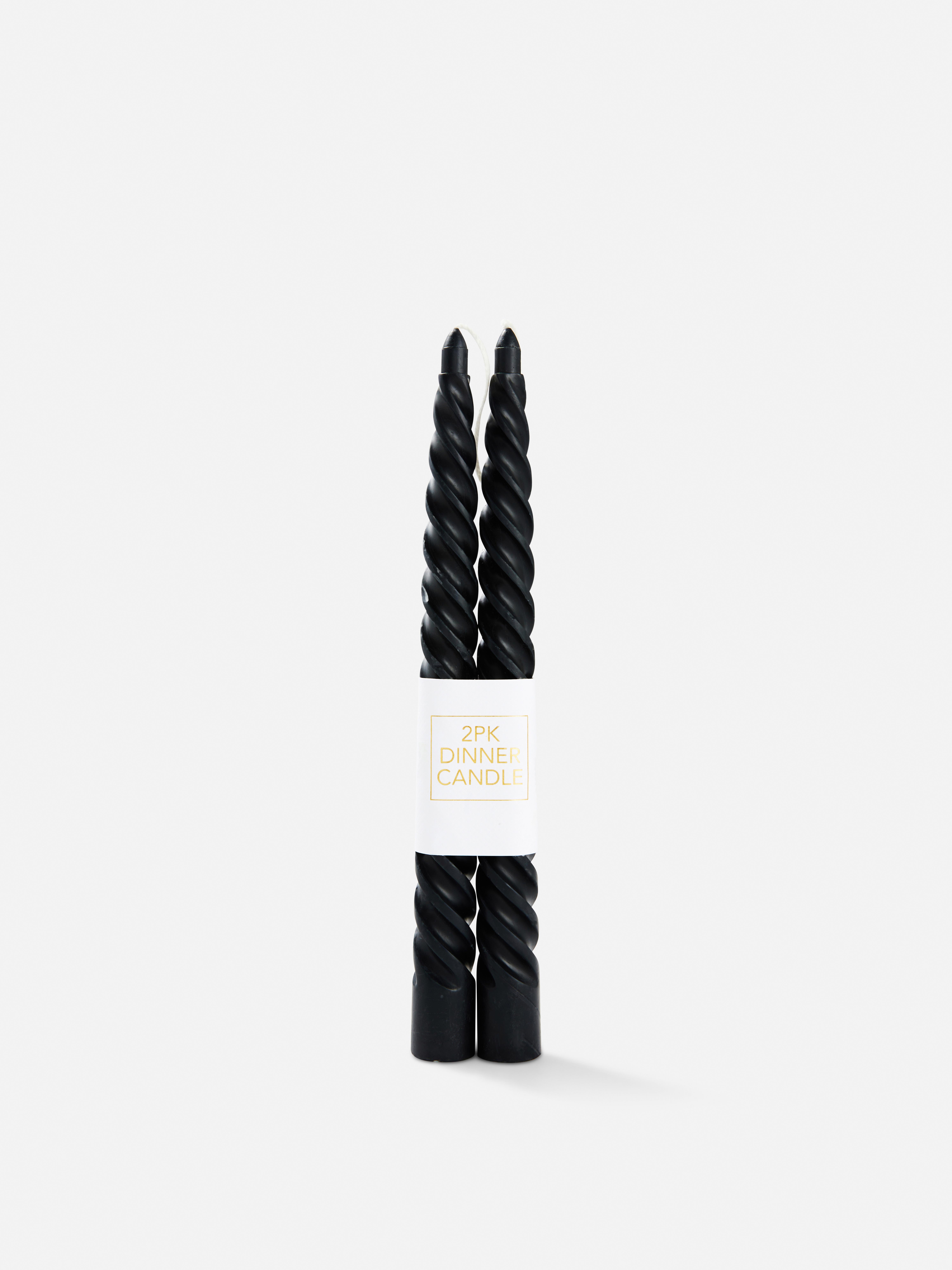 2Pk Twisted Dinner Candles