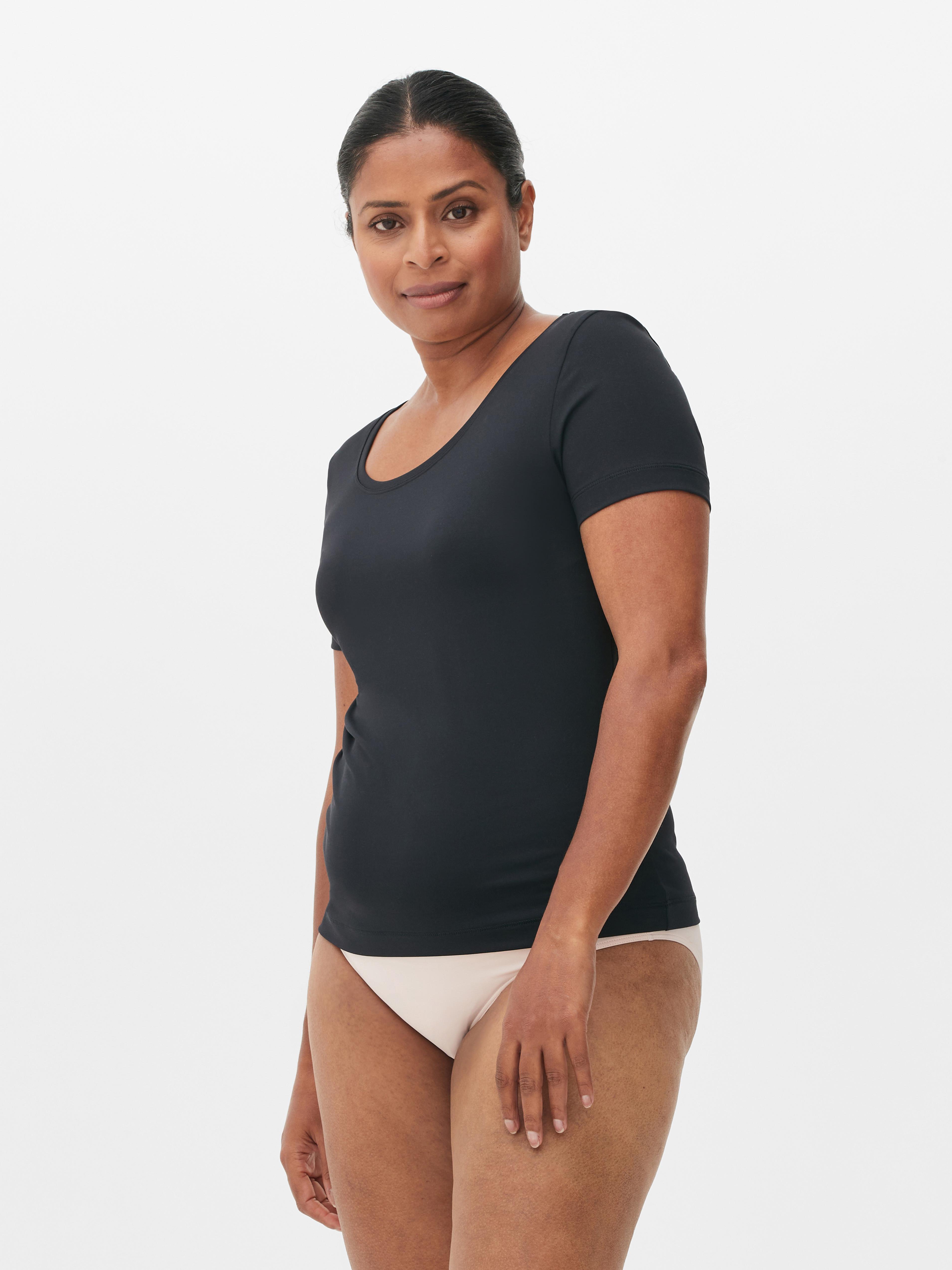 Camiseta de pijama con escote amplio para la menopausia