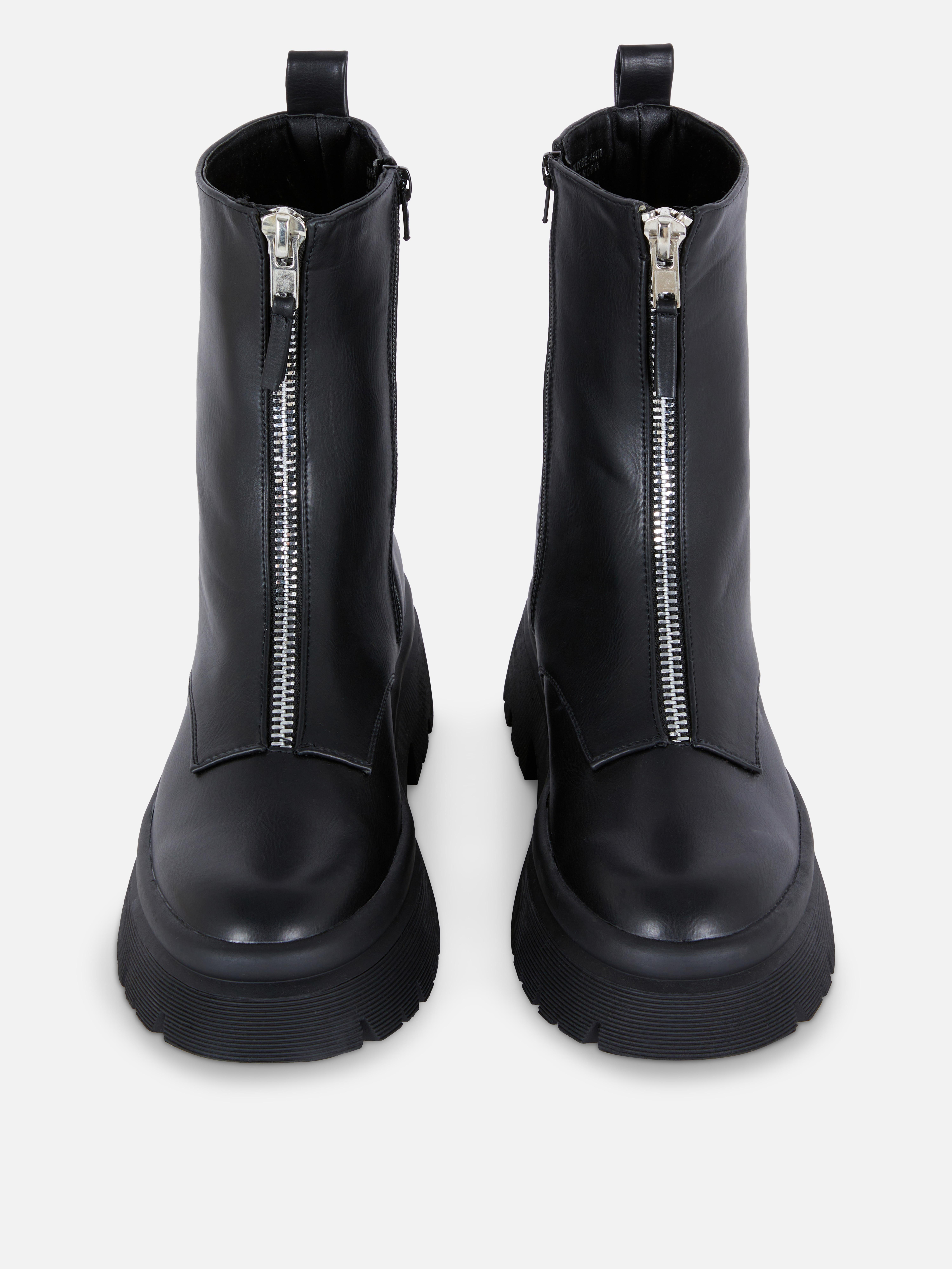 Zip Front Boots