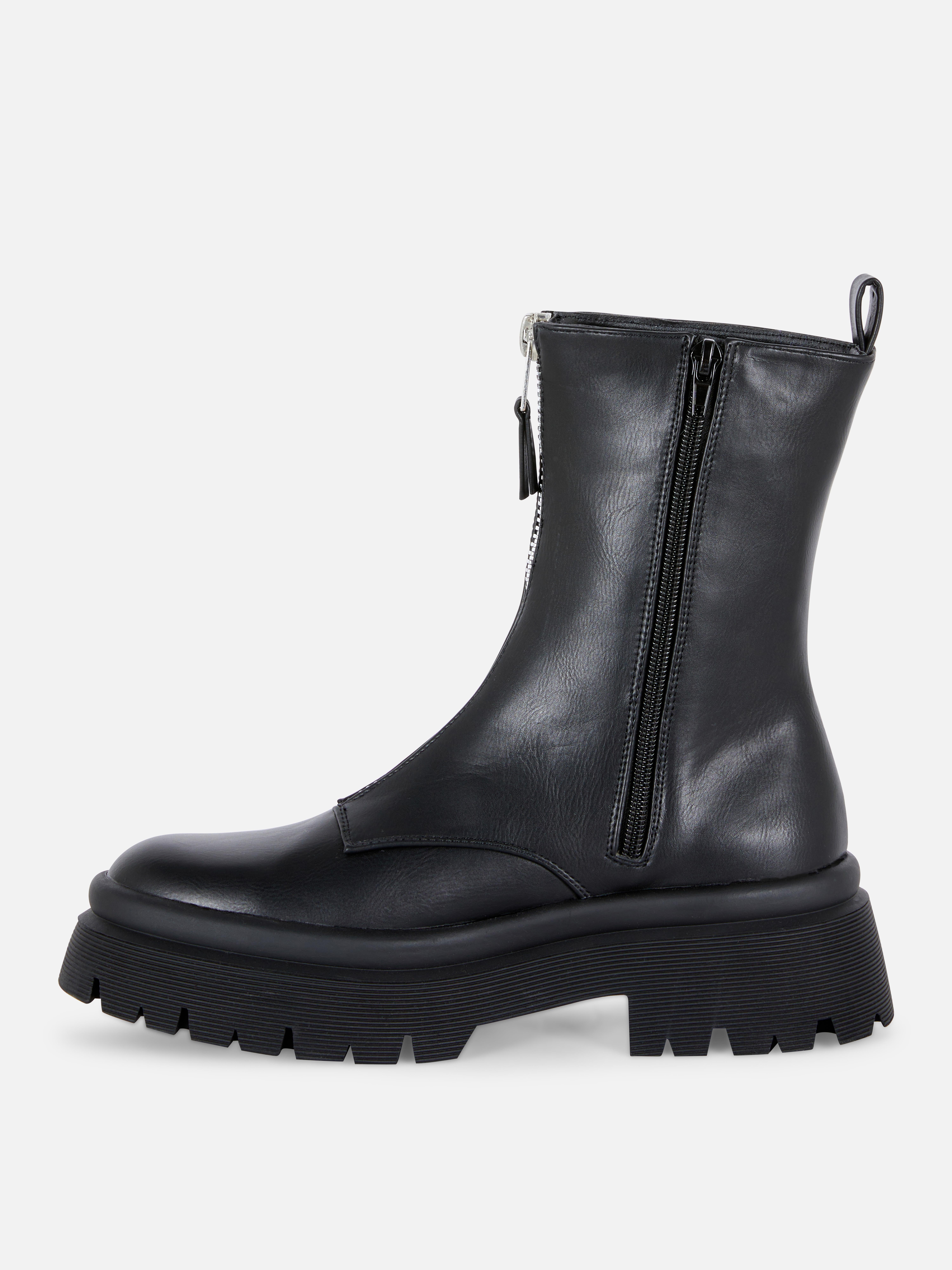 Zip Front Boots