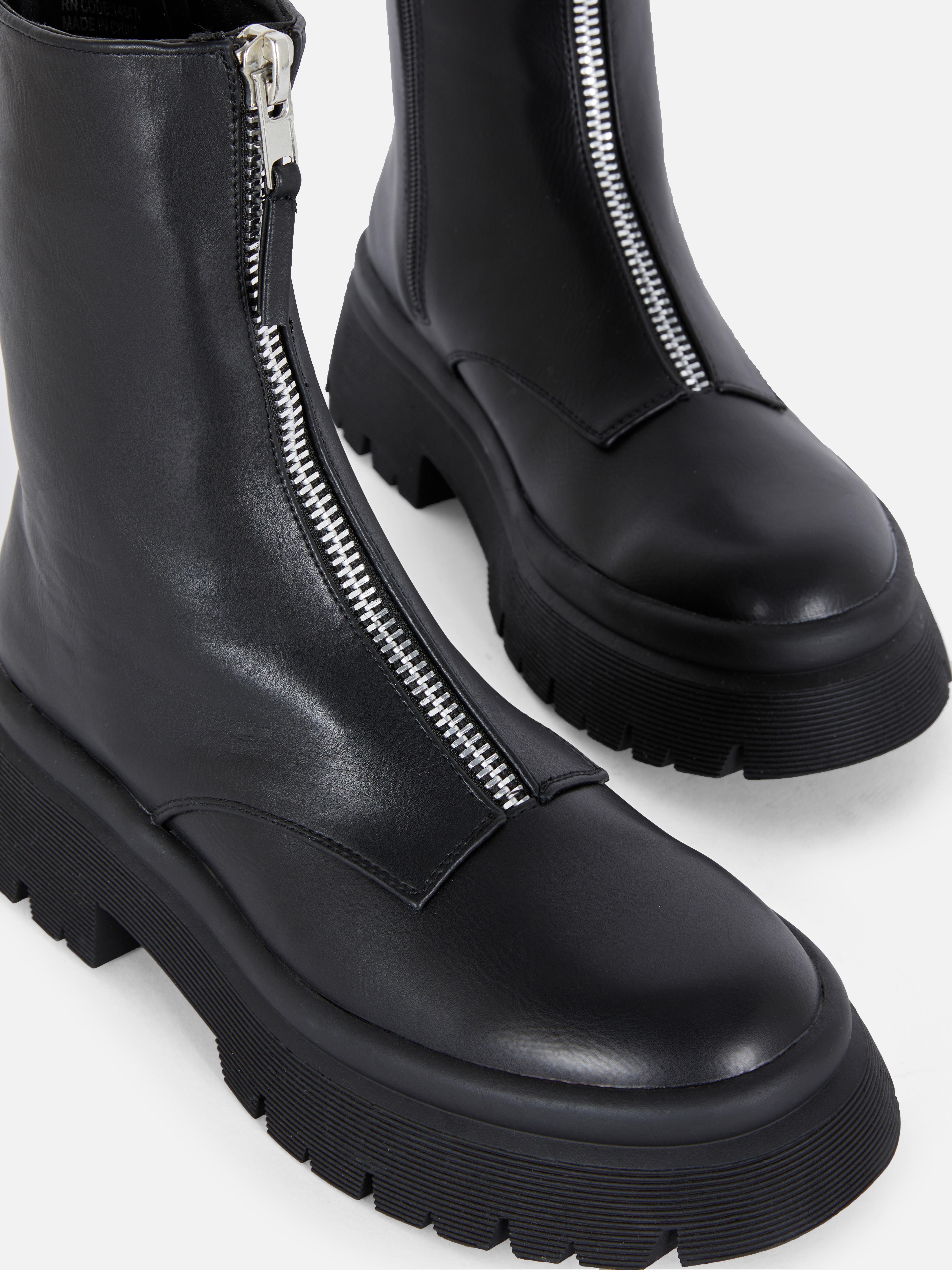 Zip Front Boots