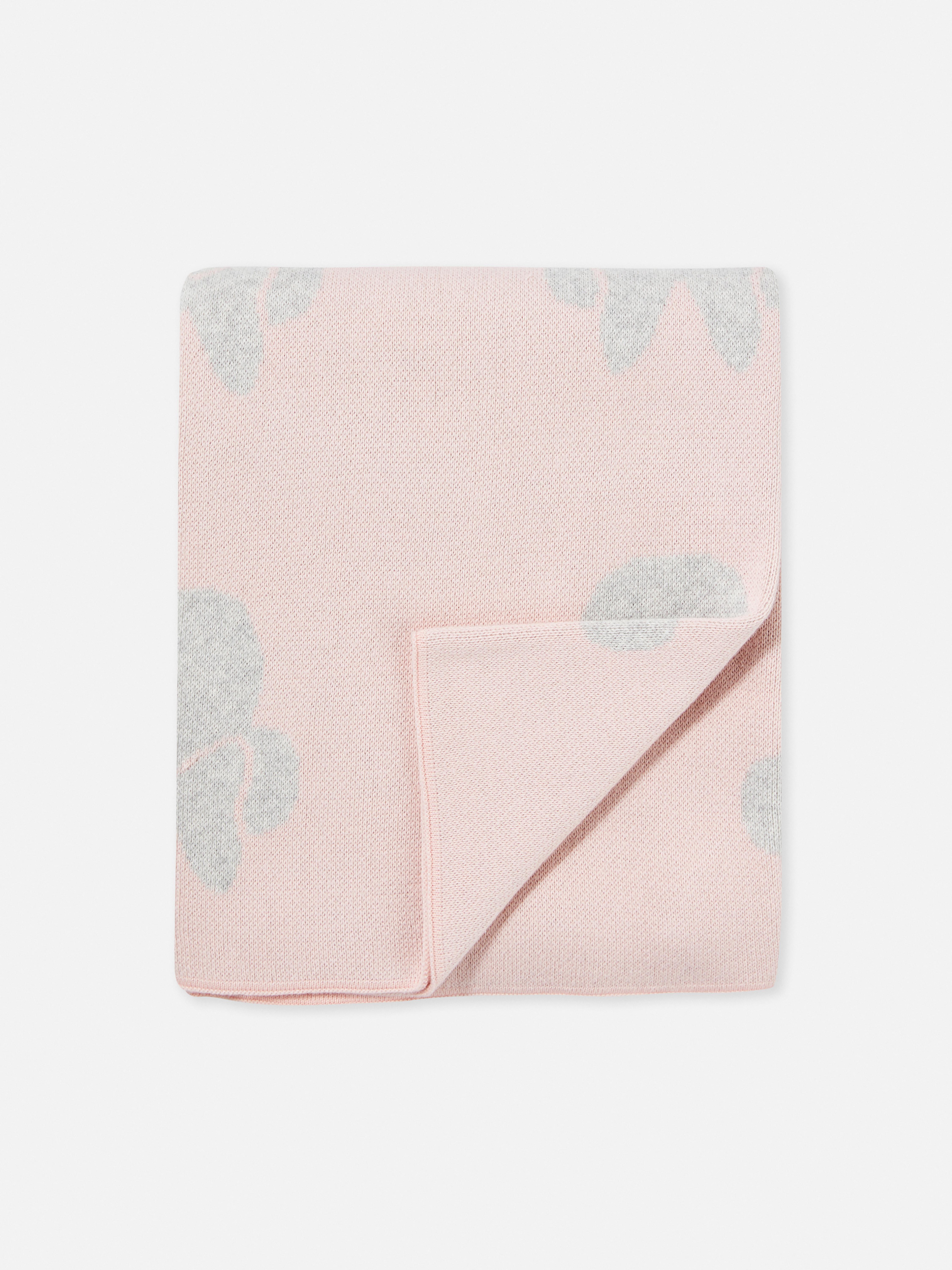 Pastel Fine Knit Blanket Pink