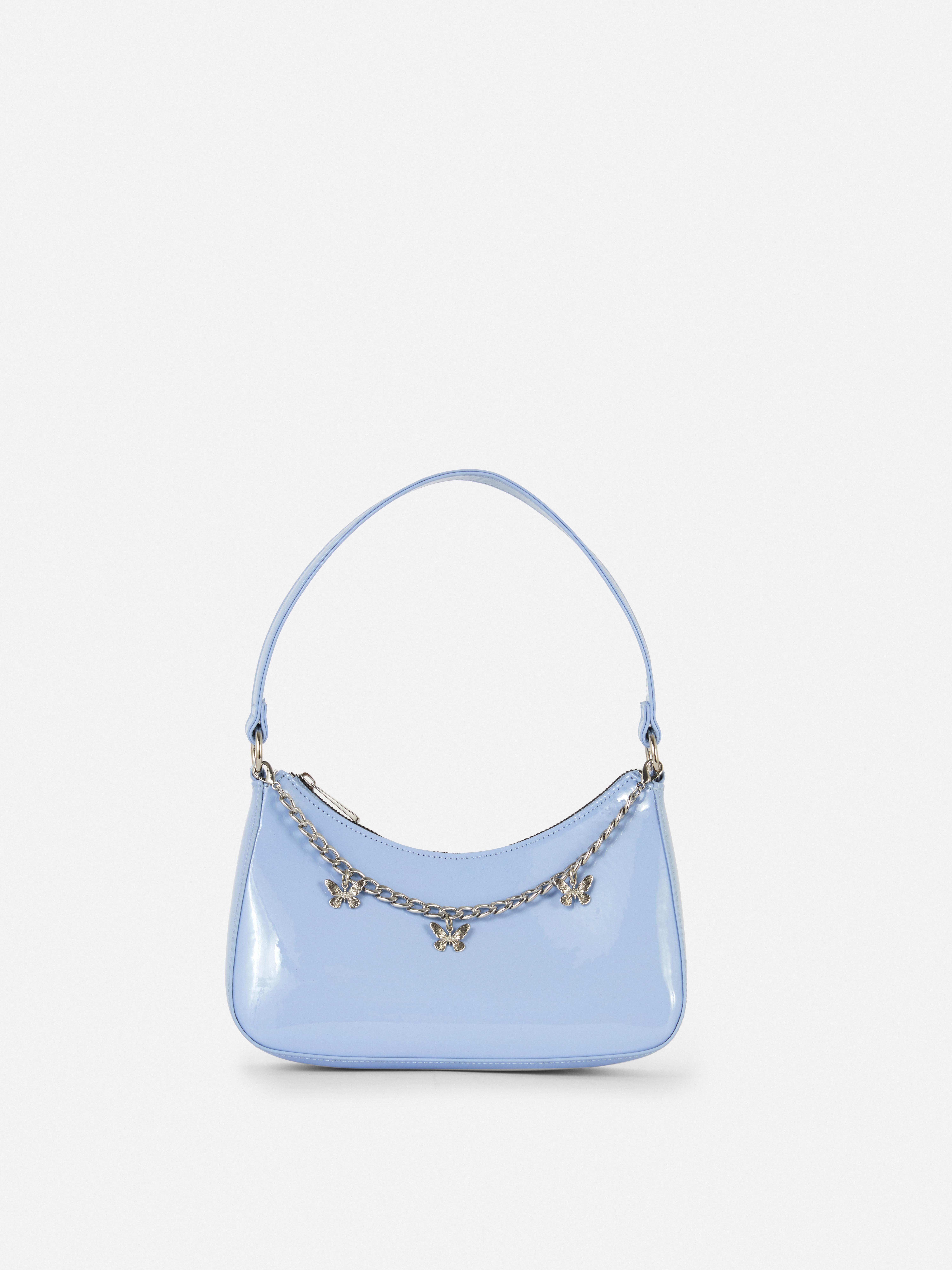 Butterfly Chain Faux Leather Shoulder Bag
