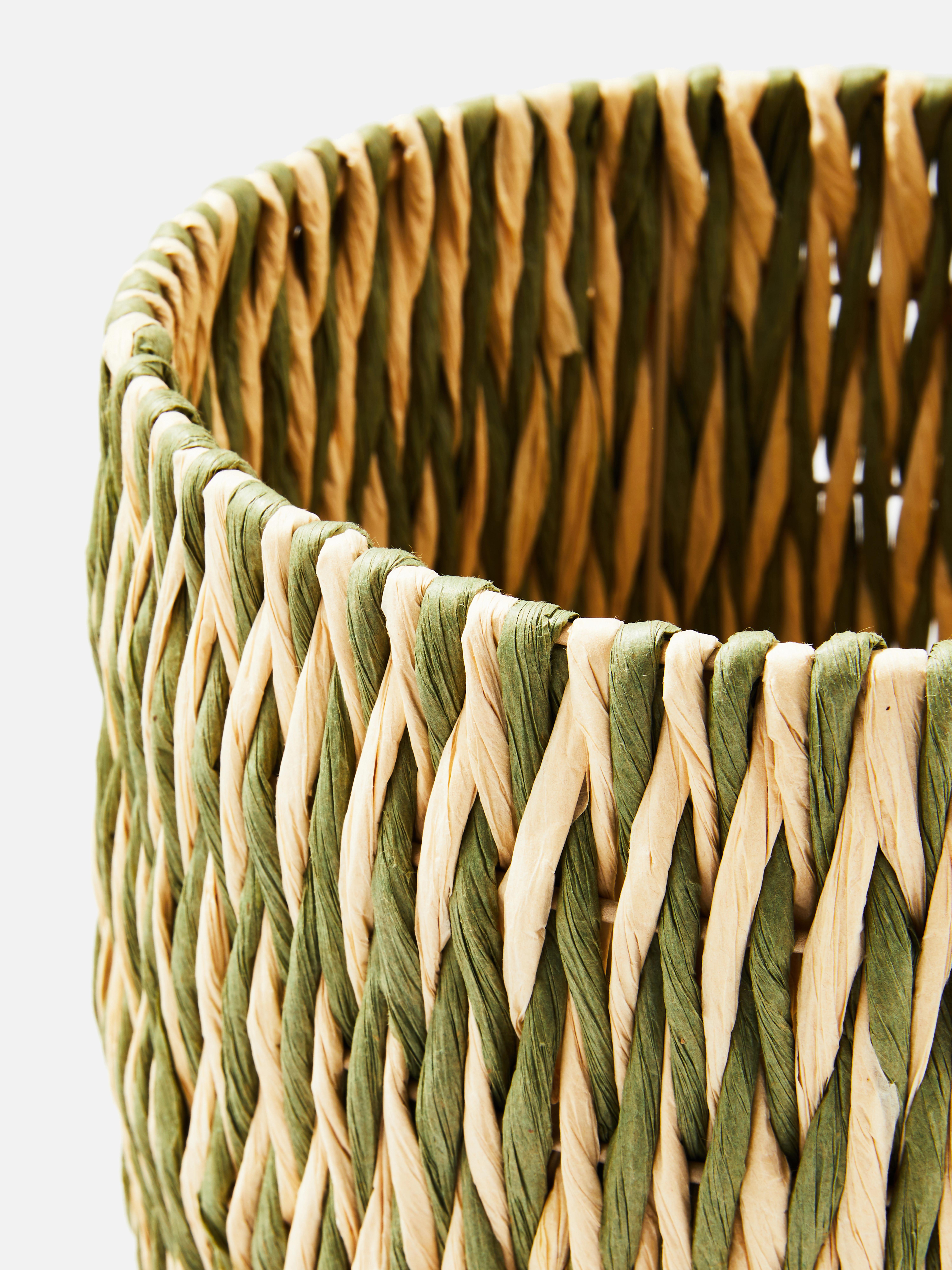 Two Tone Woven Basket