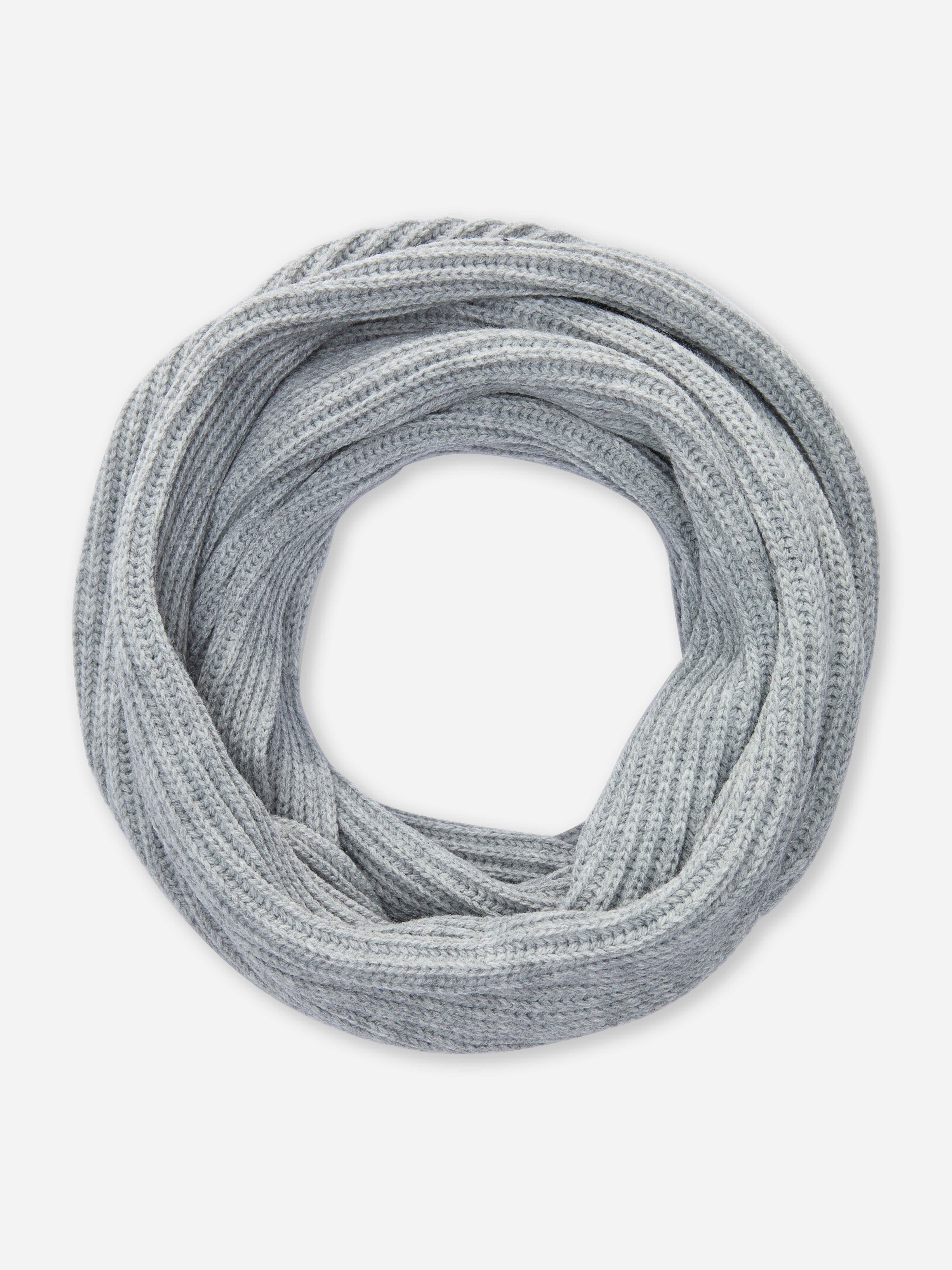 Knitted Snood Scarf Grey