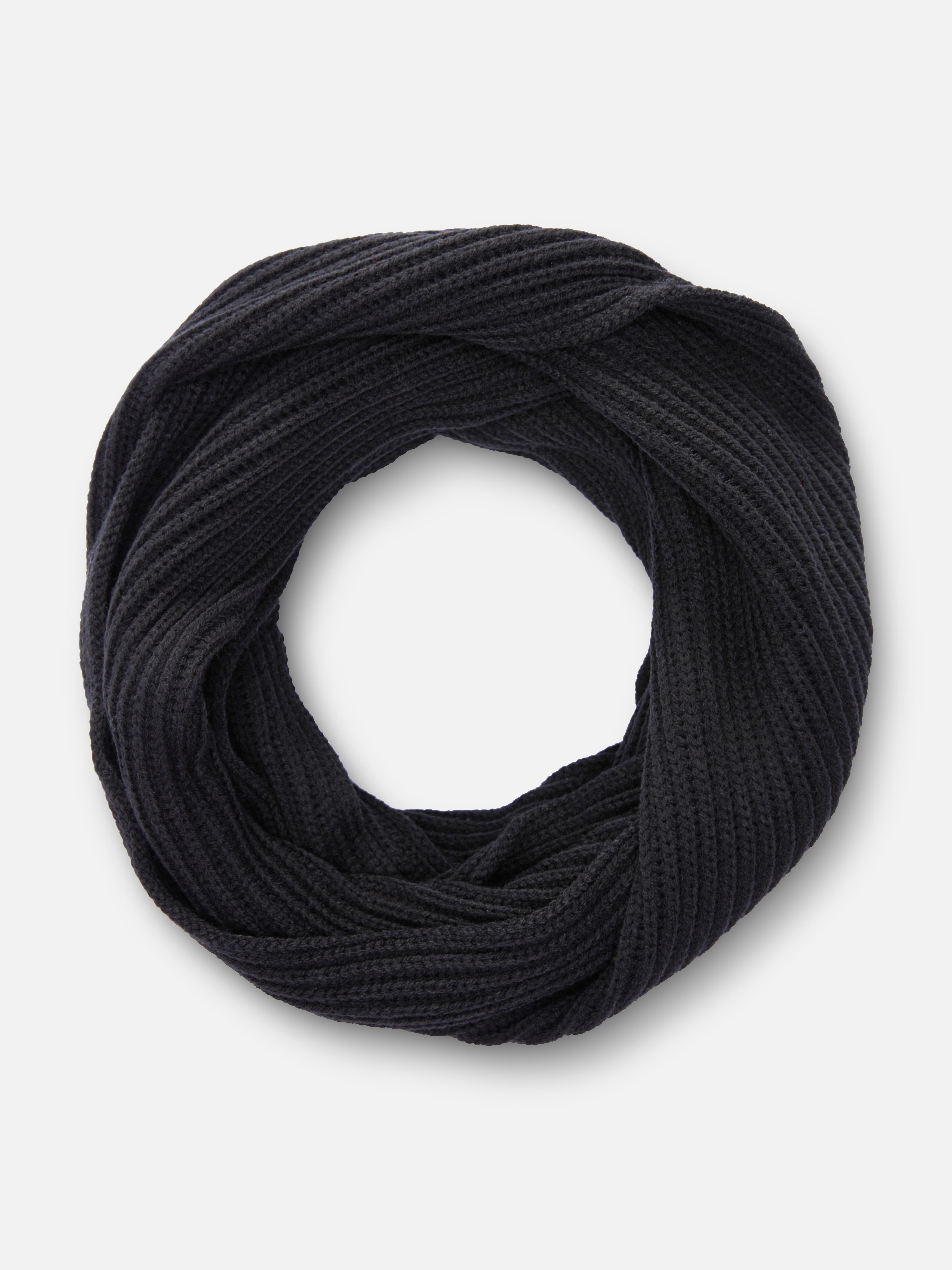 Knitted Snood Scarf Black