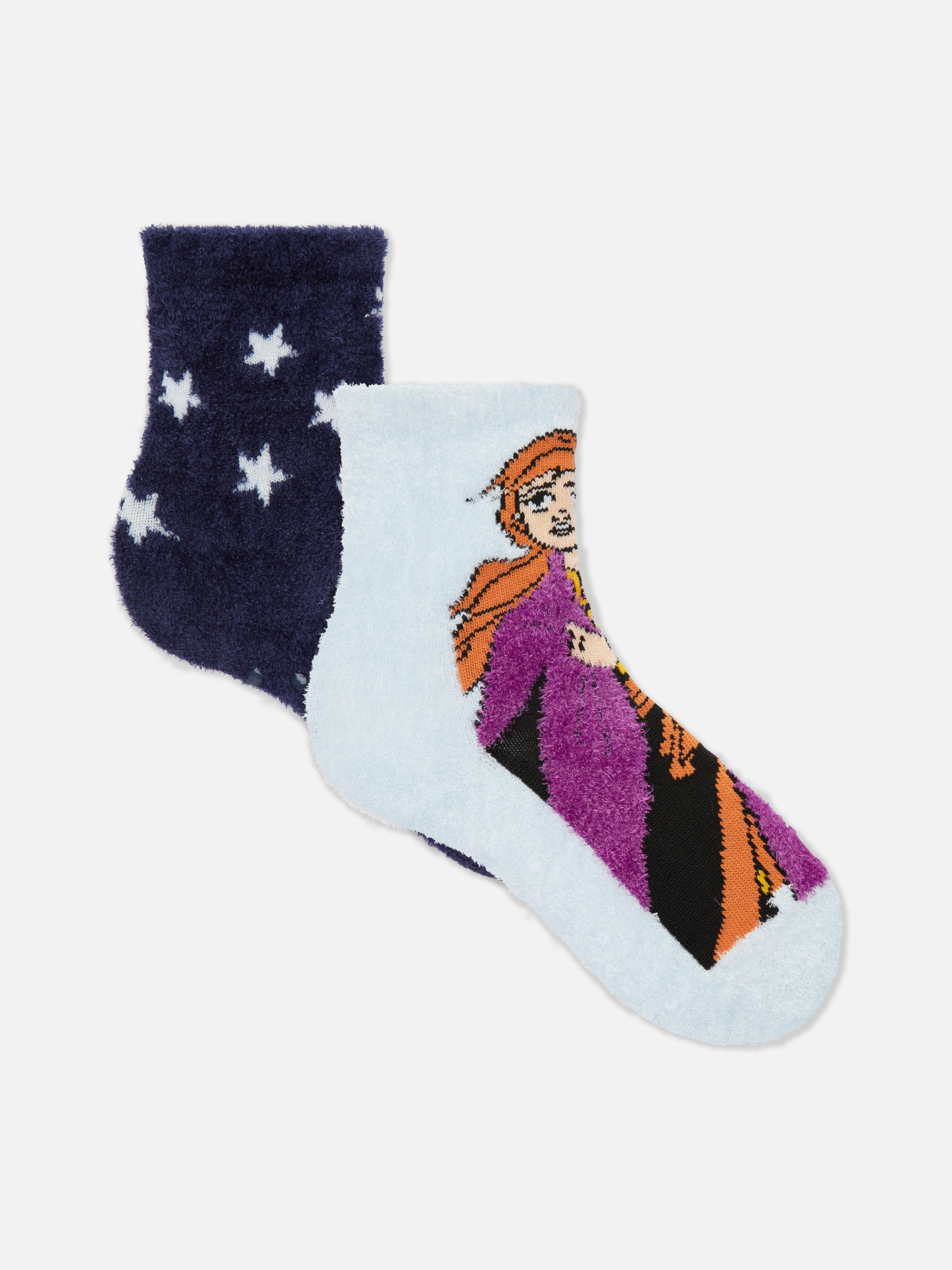 2pk Disney’s Frozen Fluffy Ankle Socks