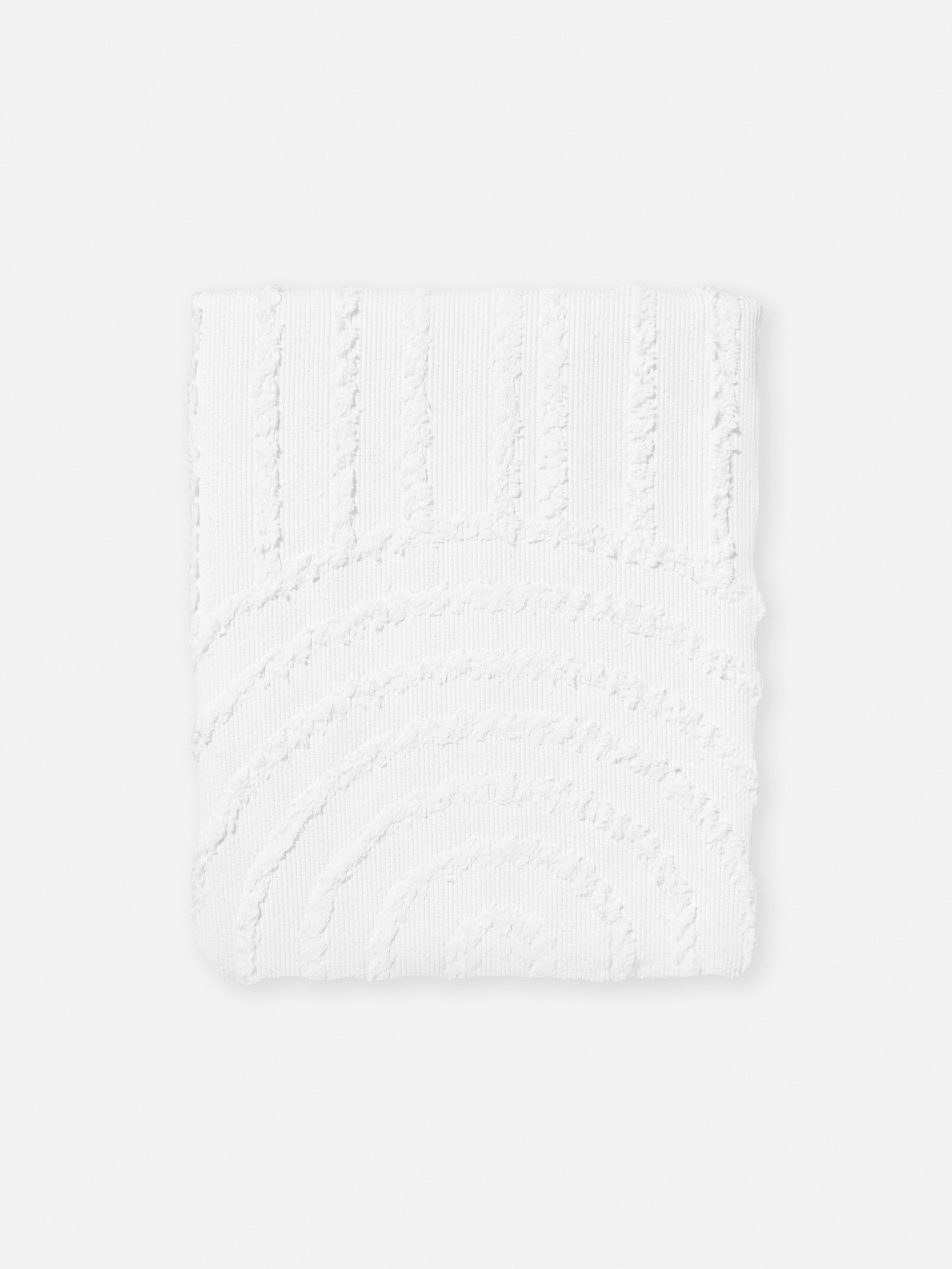 White Textured Double Duvet Cover Set
