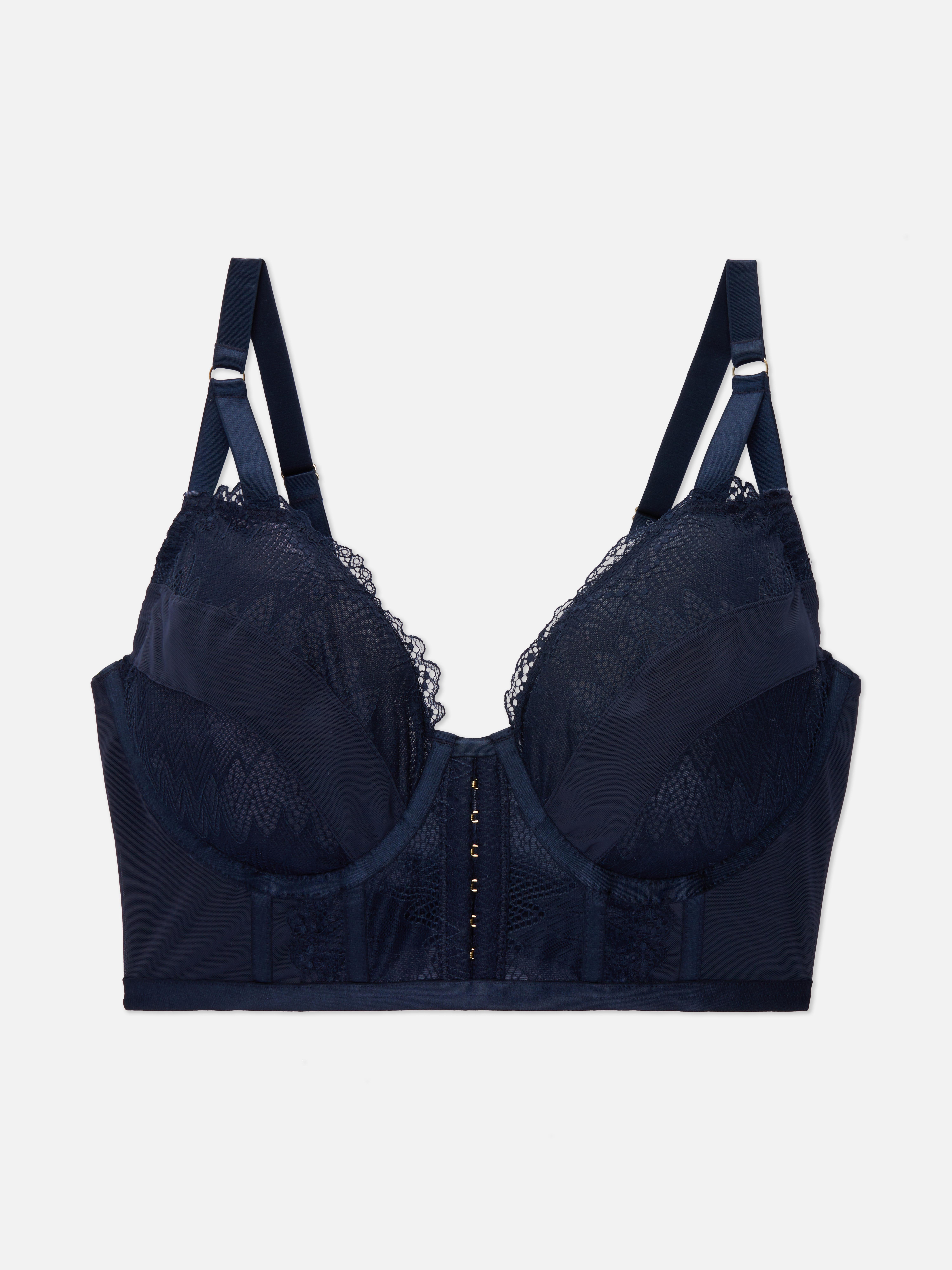 D-F Strappy Lace Non Padded Bustier Bra