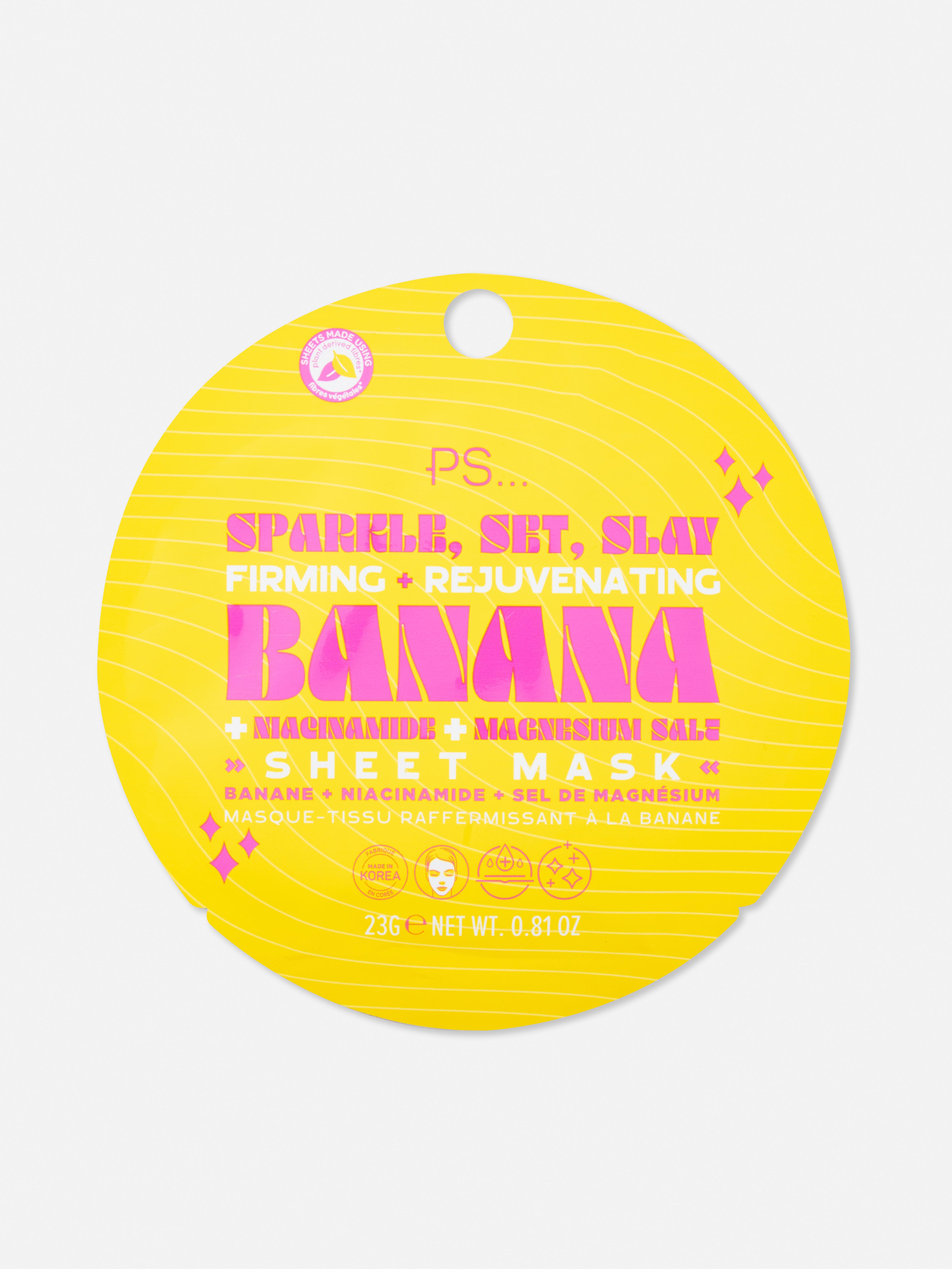 PS… Banana & Niacinamide Sheet Mask