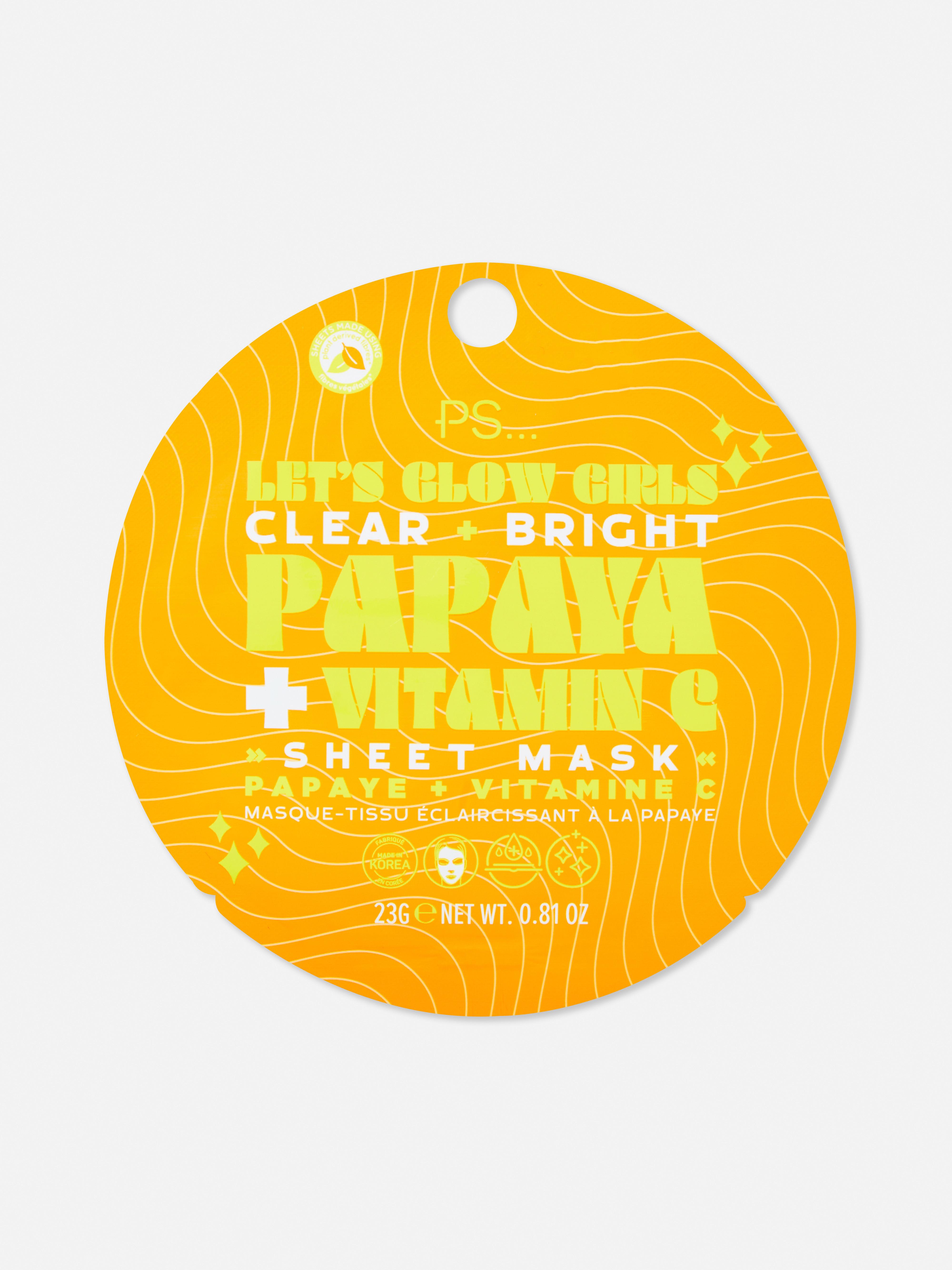 PS... Papaya and Vitamin C Sheet Mask