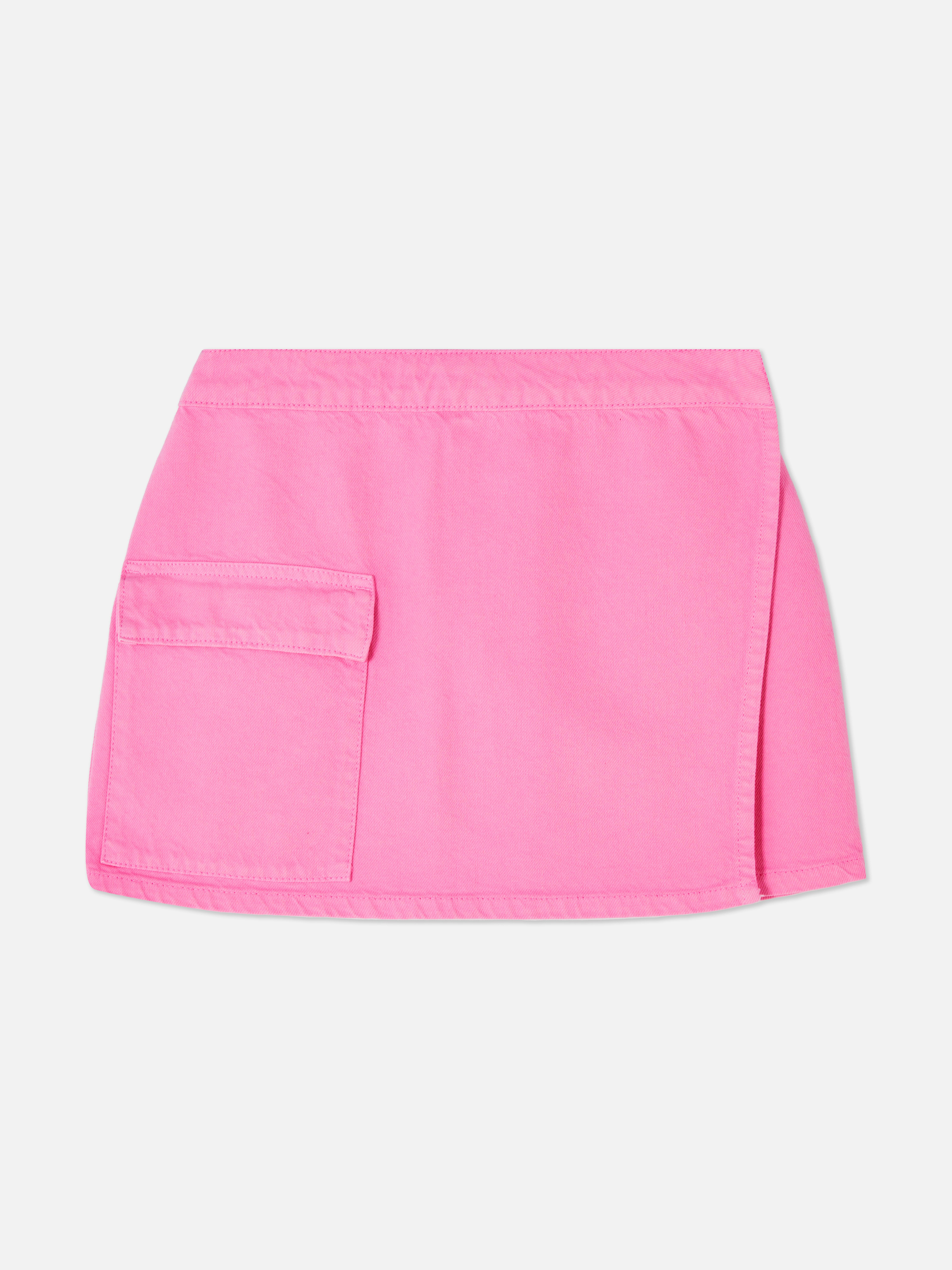 Wraparound Cargo Mini Skirt