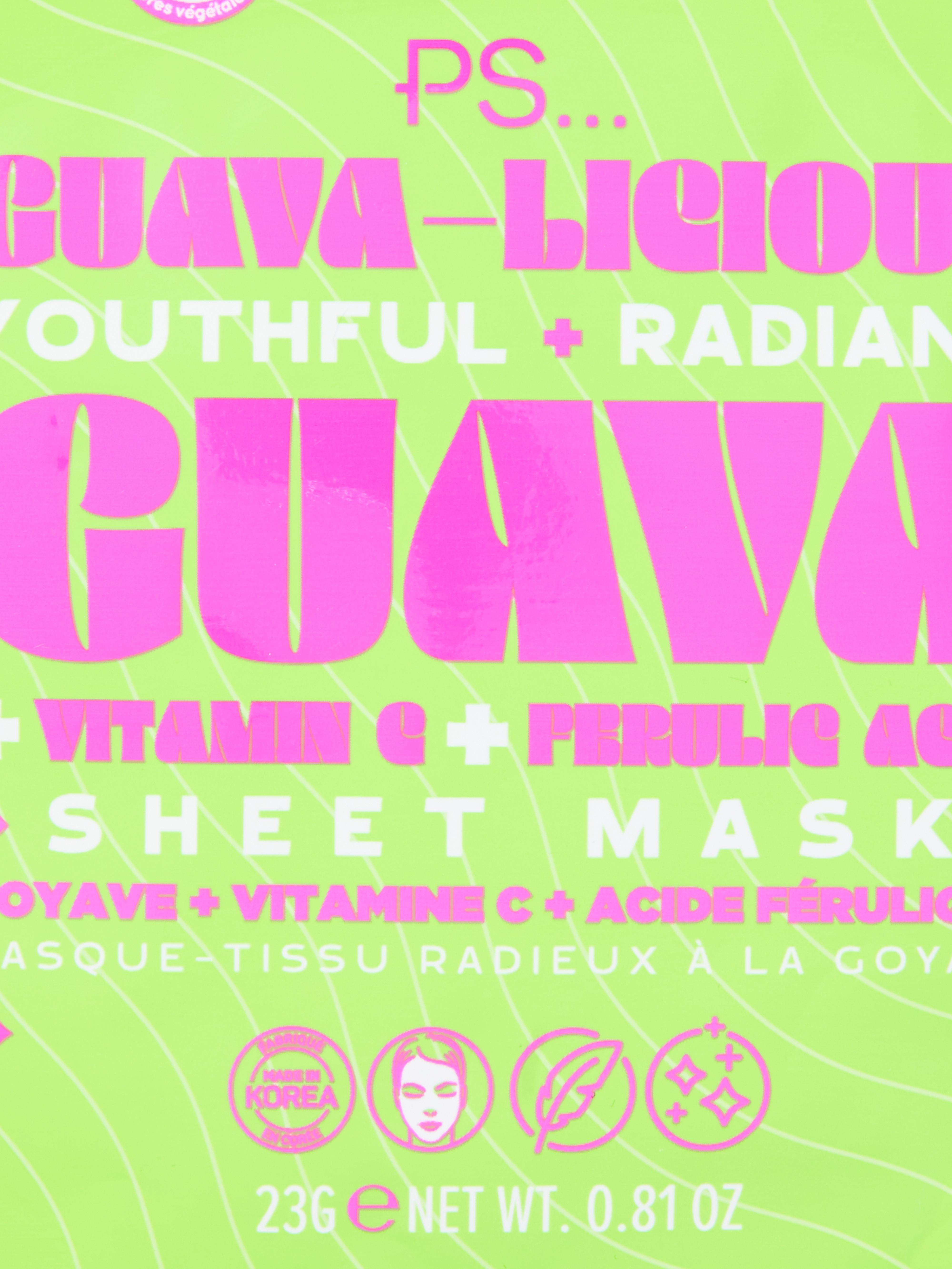 PS… Guava and Vitamin C Sheet Mask
