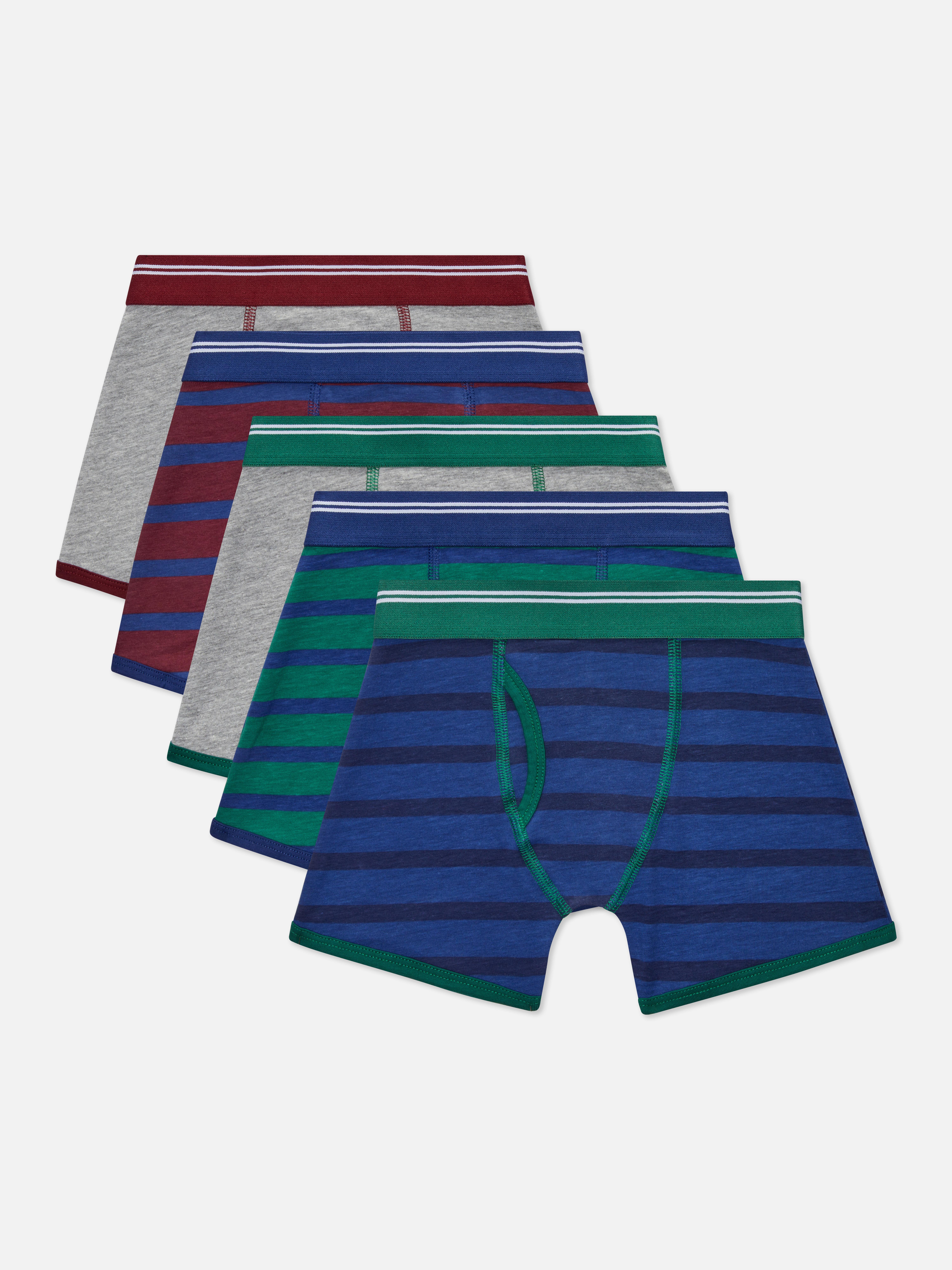 5pk Solid Striped Trunks
