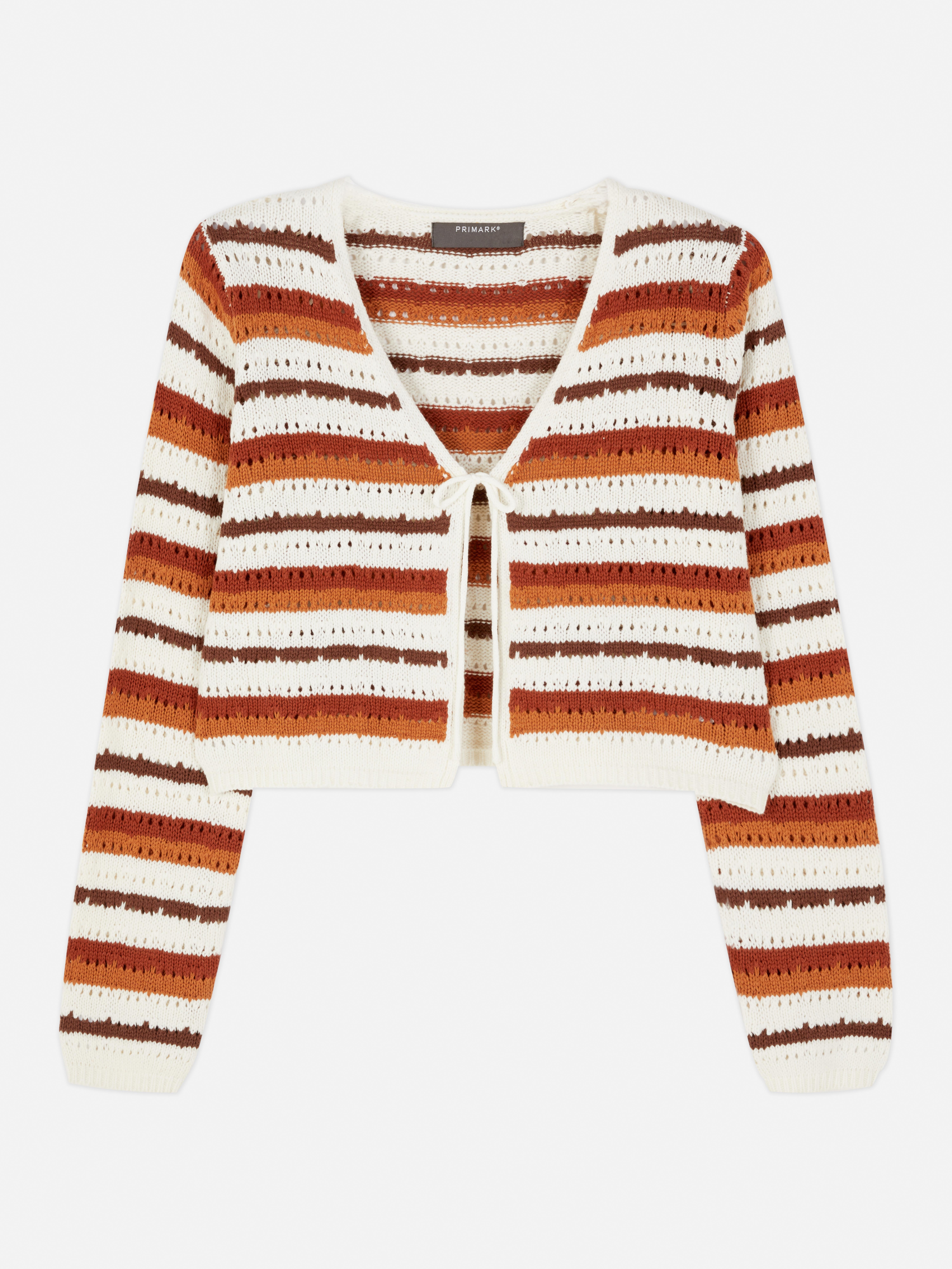 Crochet Striped Cardigan