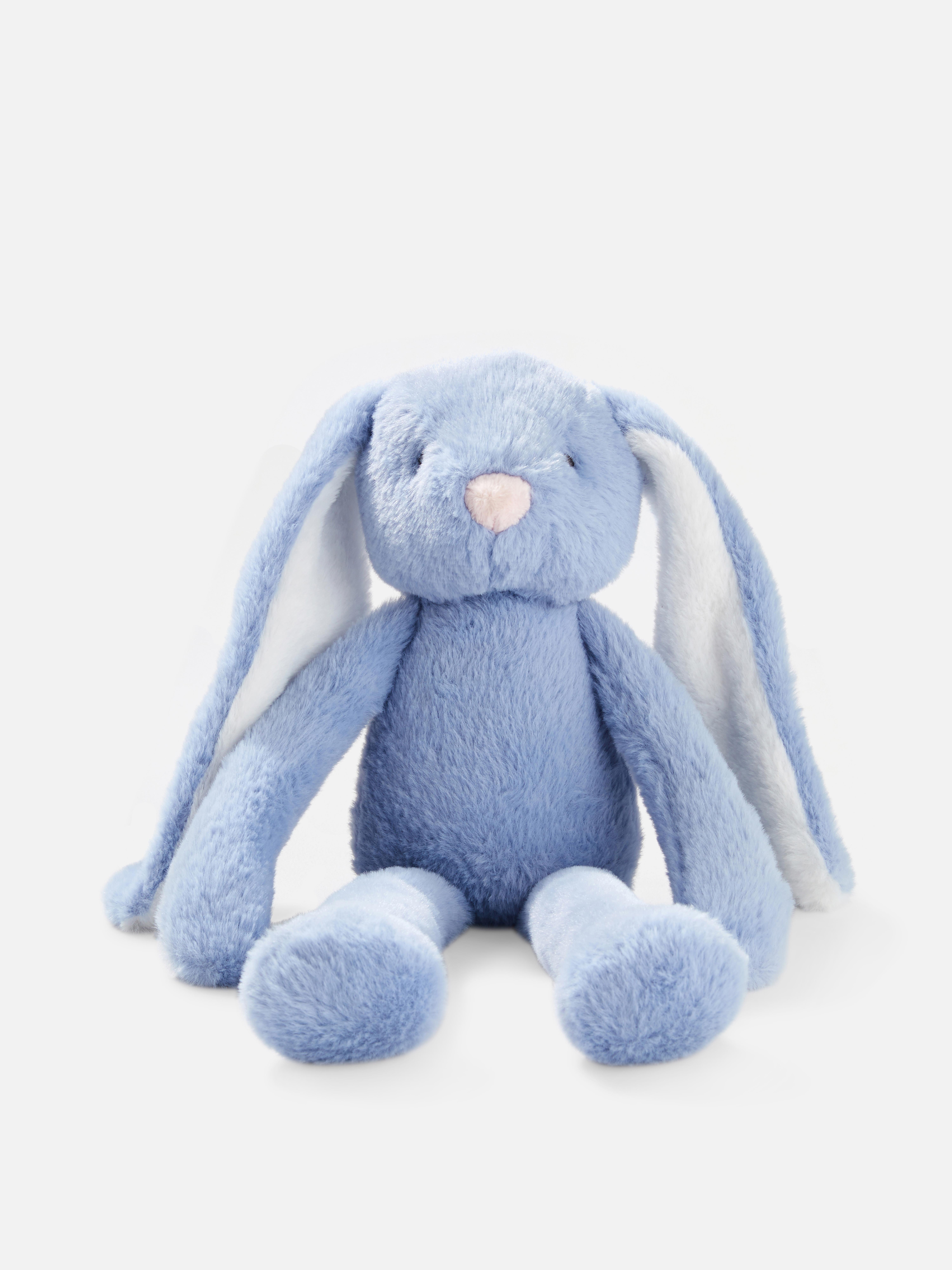 Sitting Bunny Plush Toy Blue