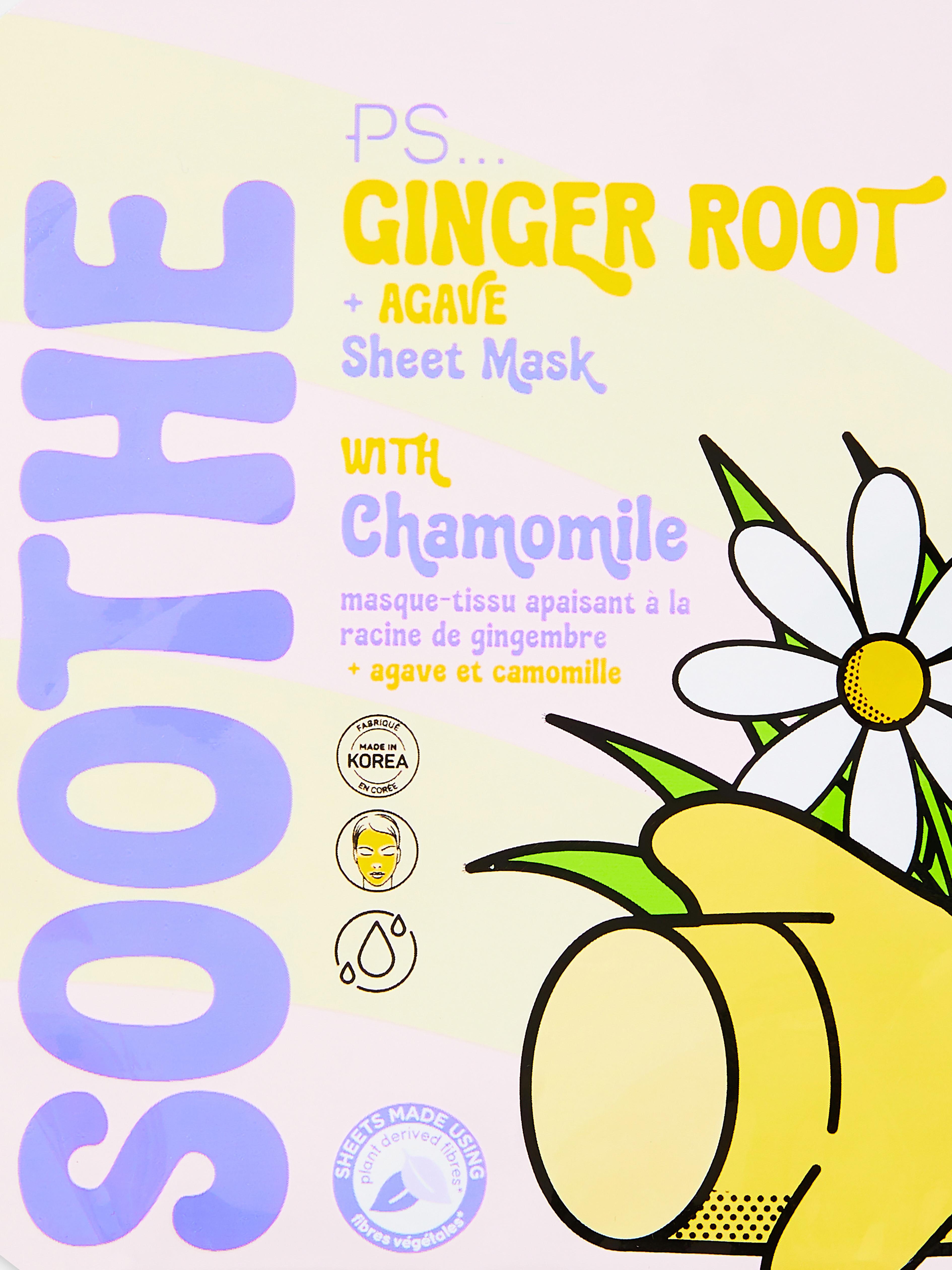 PS… Ginger Root and Agave Sheet Mask
