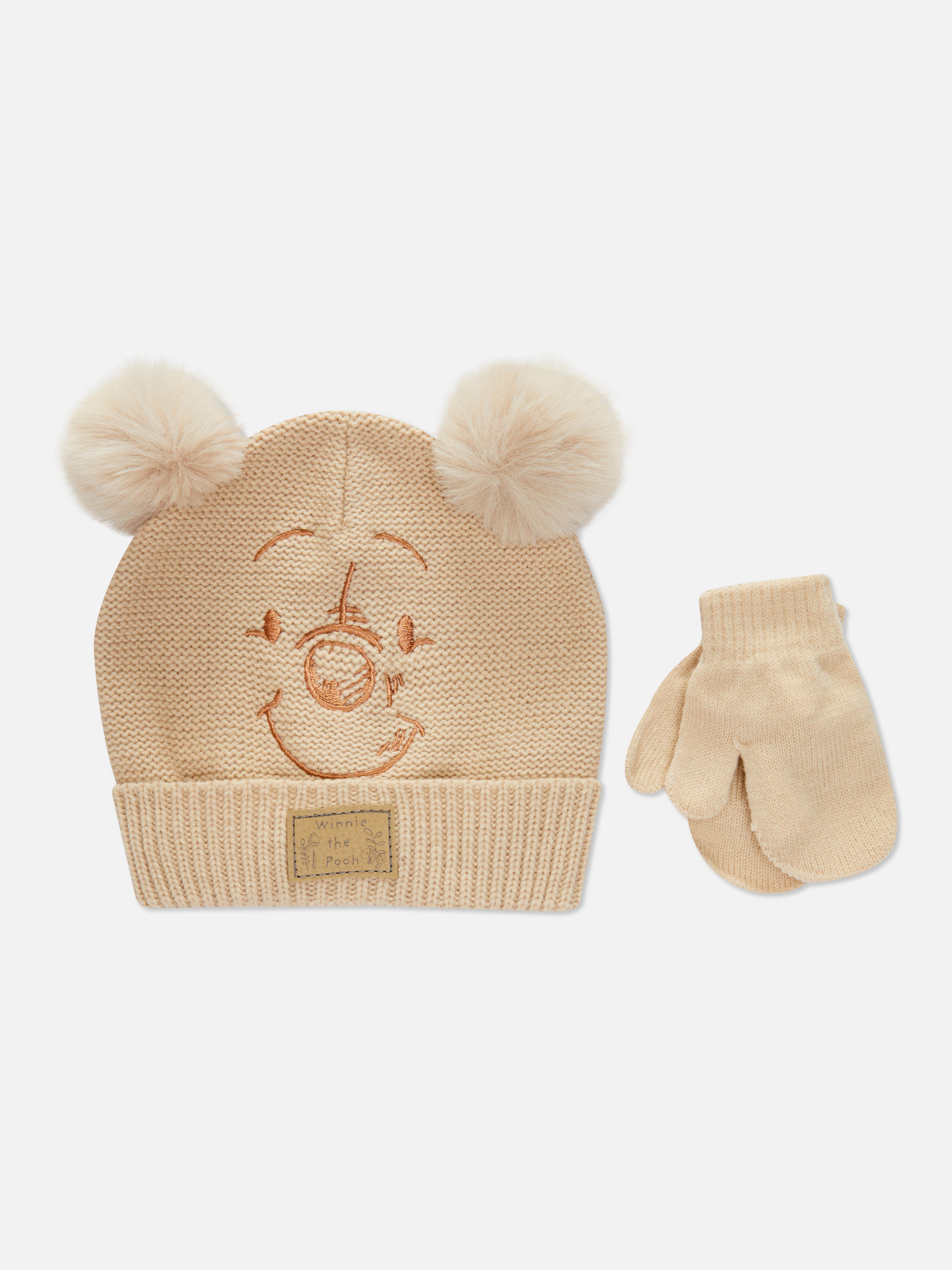 Disney's Winnie The Pooh Hat & Mittens Set