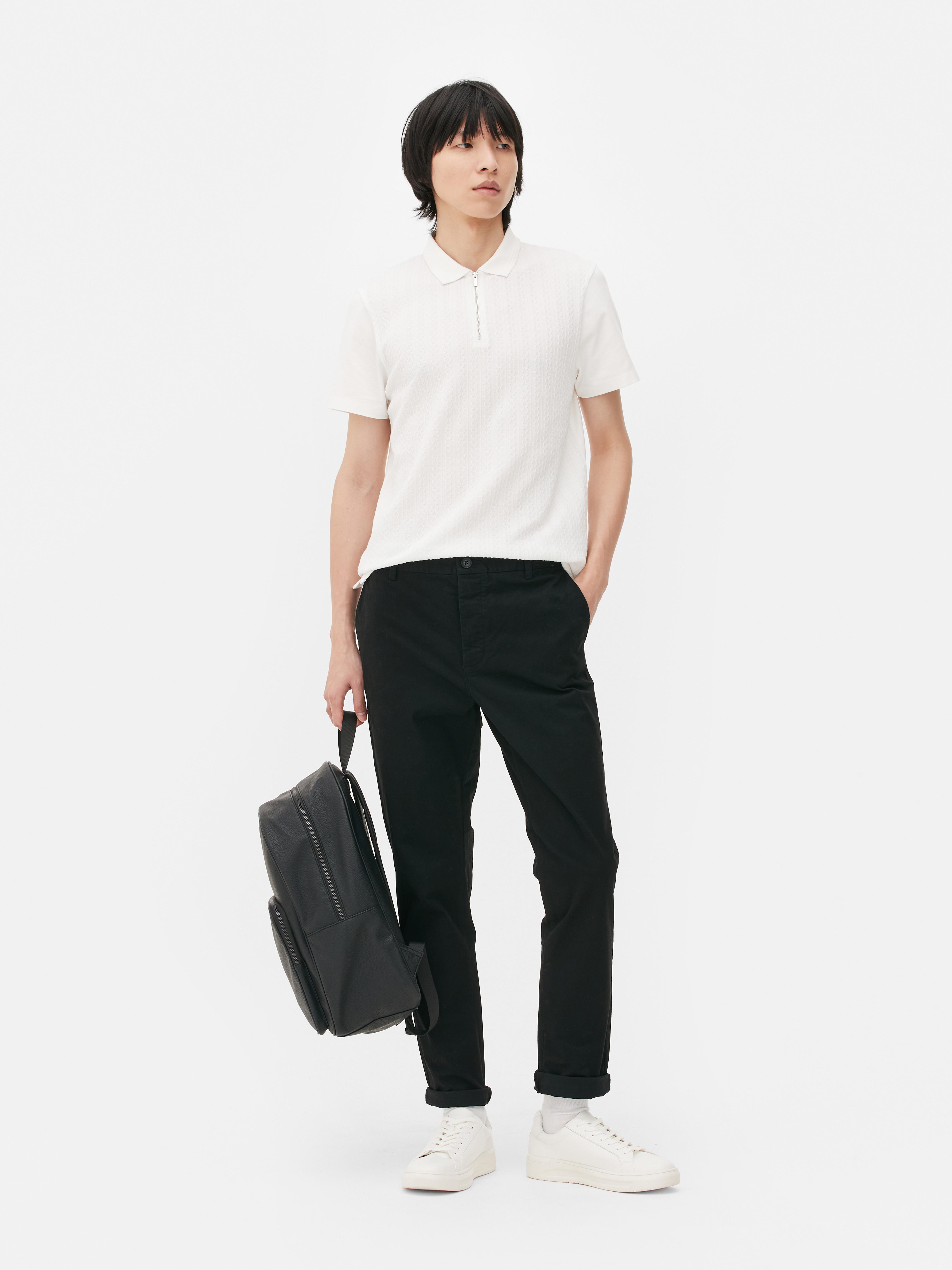 Pantalon chino stretch coupe slim