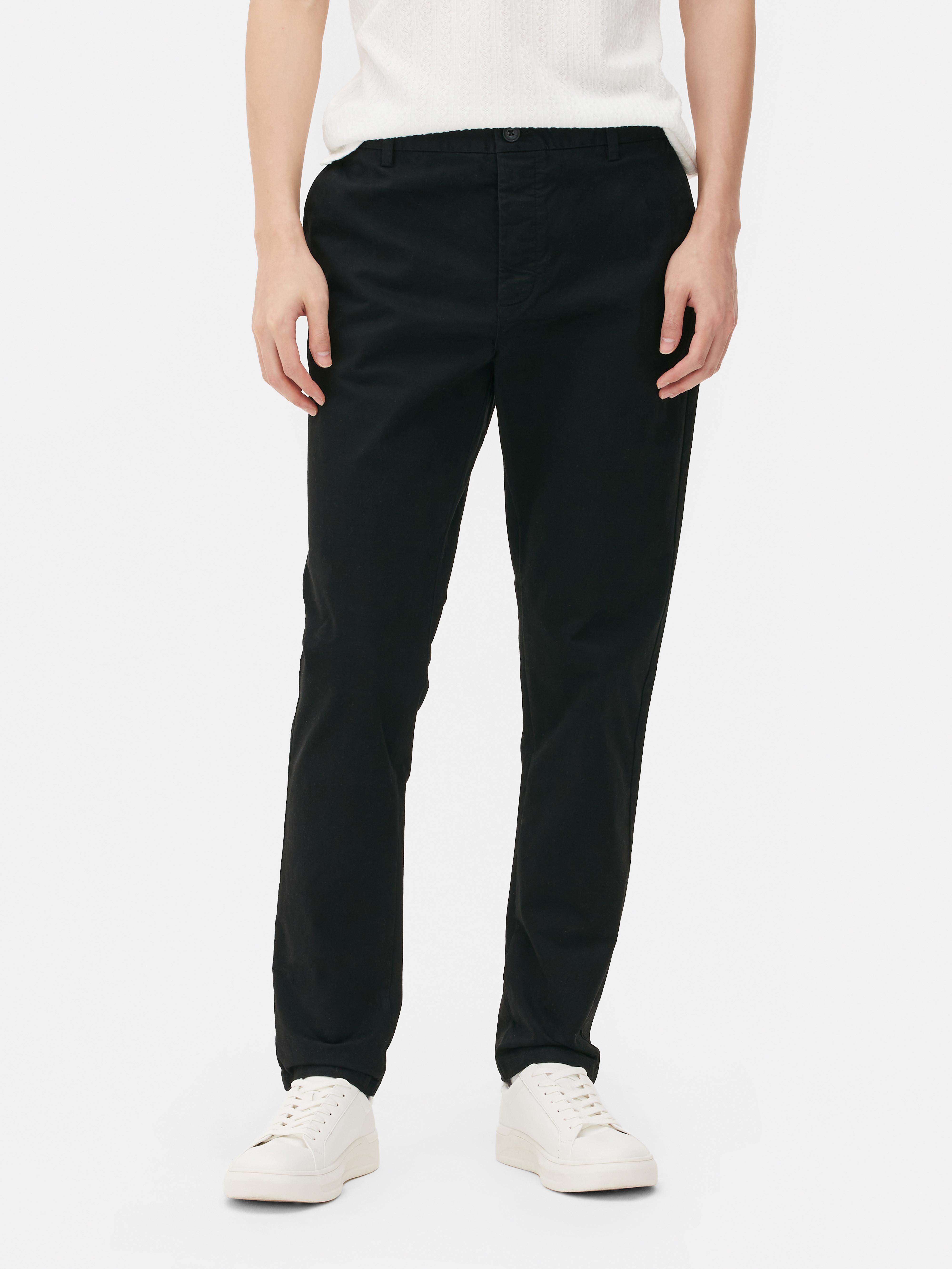 Men's Black Slim Fit Stretch Chinos | Primark