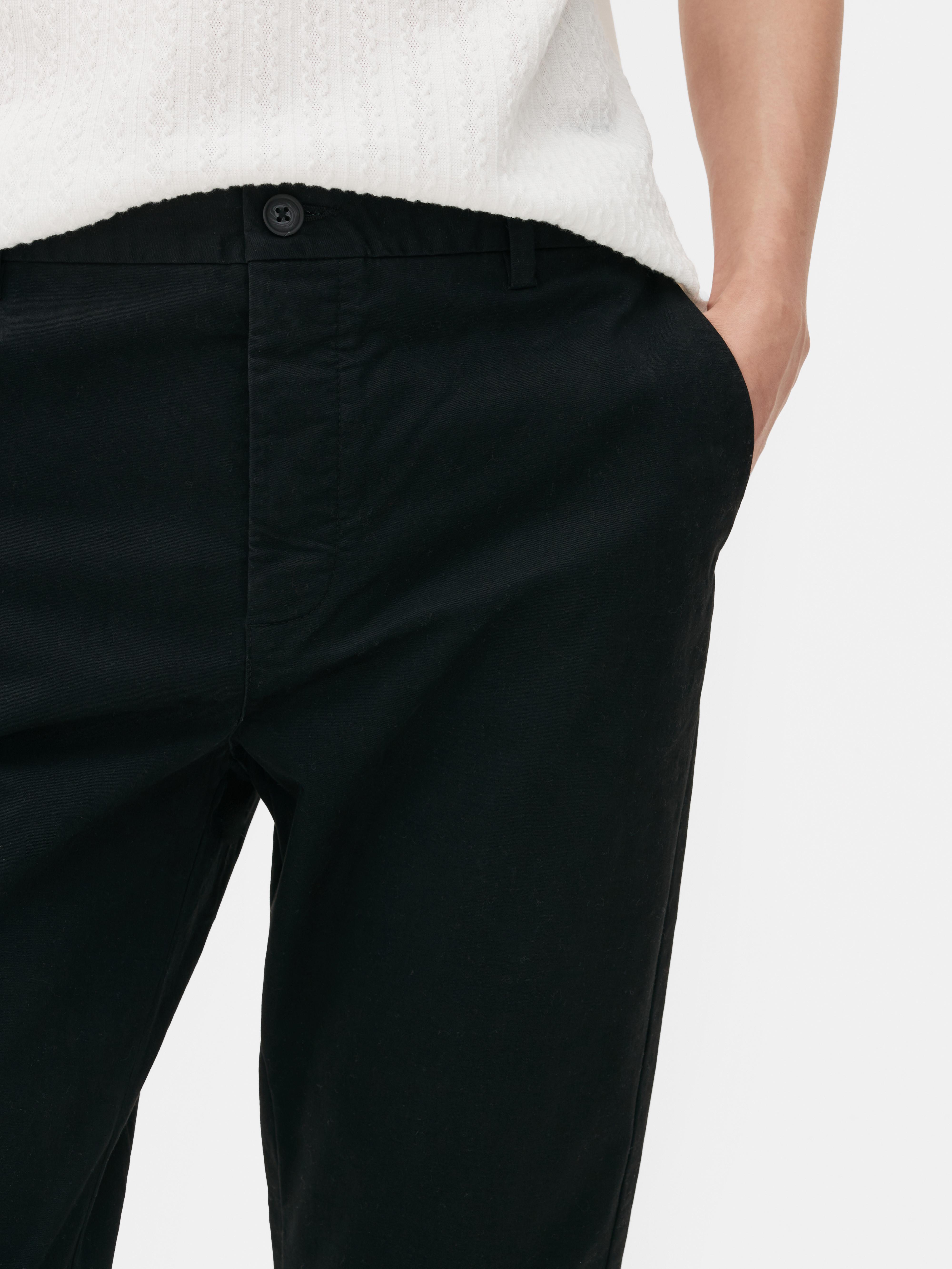 Men's Black Slim Fit Stretch Chinos | Primark