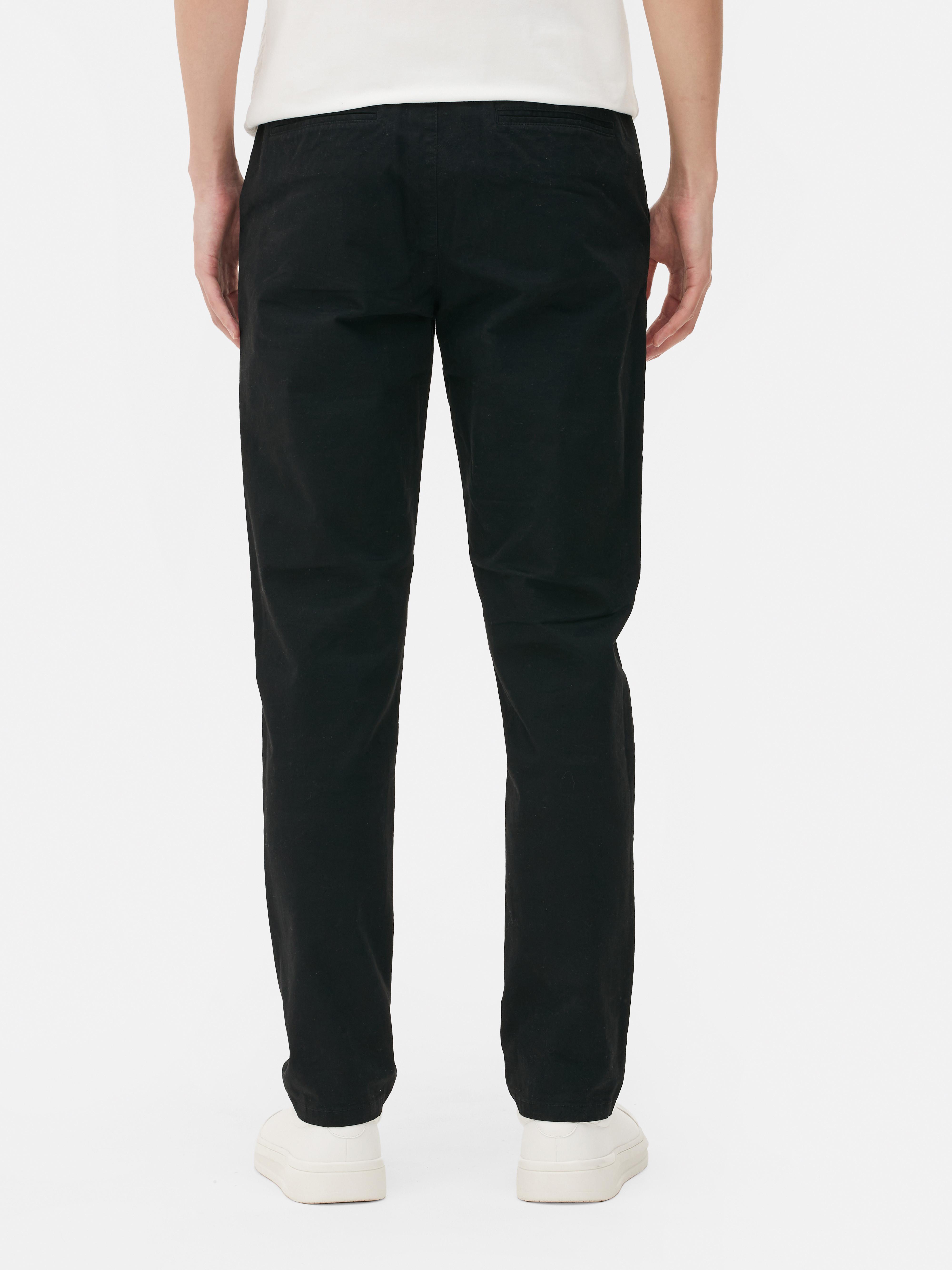 Men's Black Slim Fit Stretch Chinos | Primark