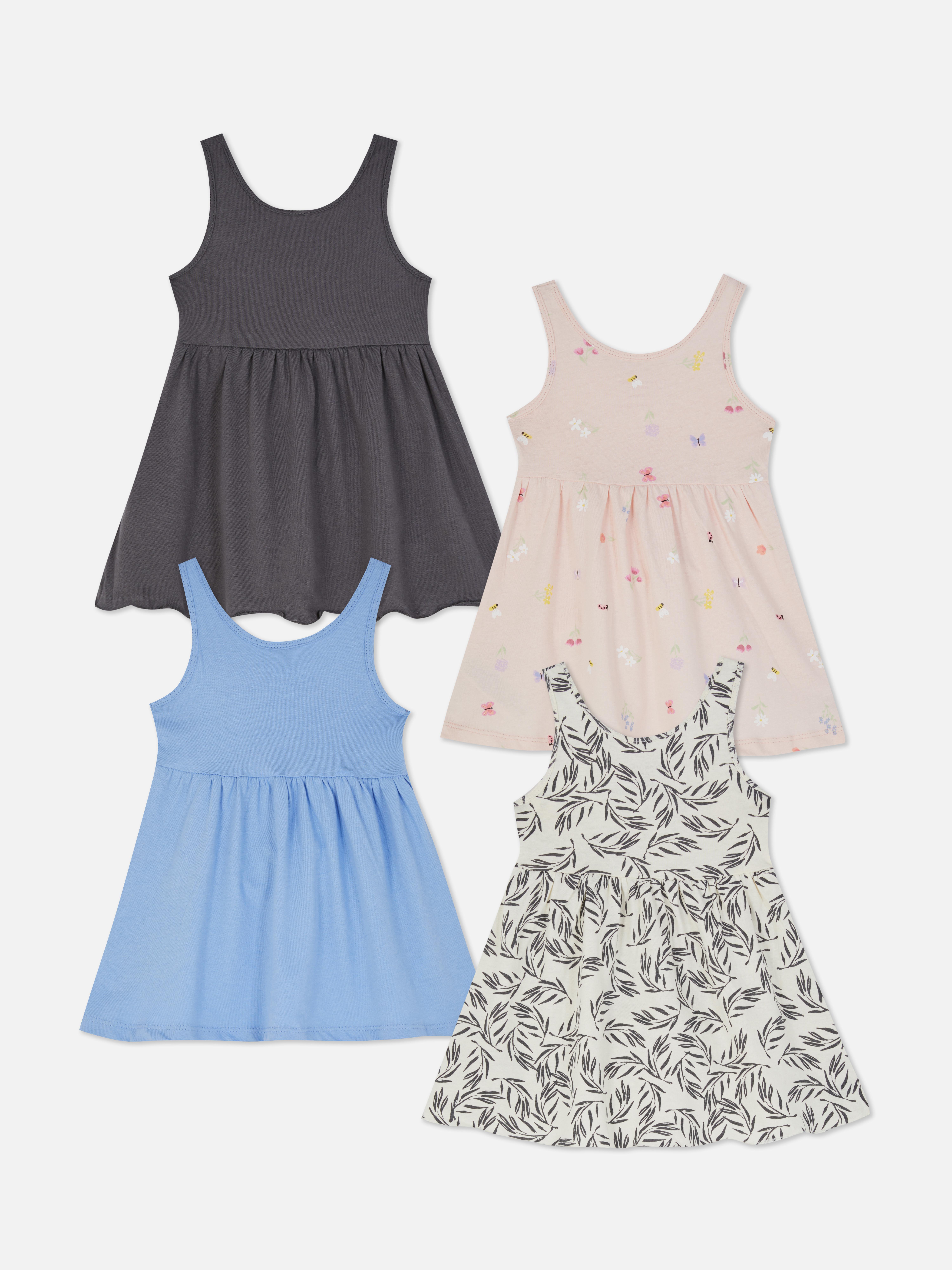 4pk Multi-Design Sleeveless Dresses