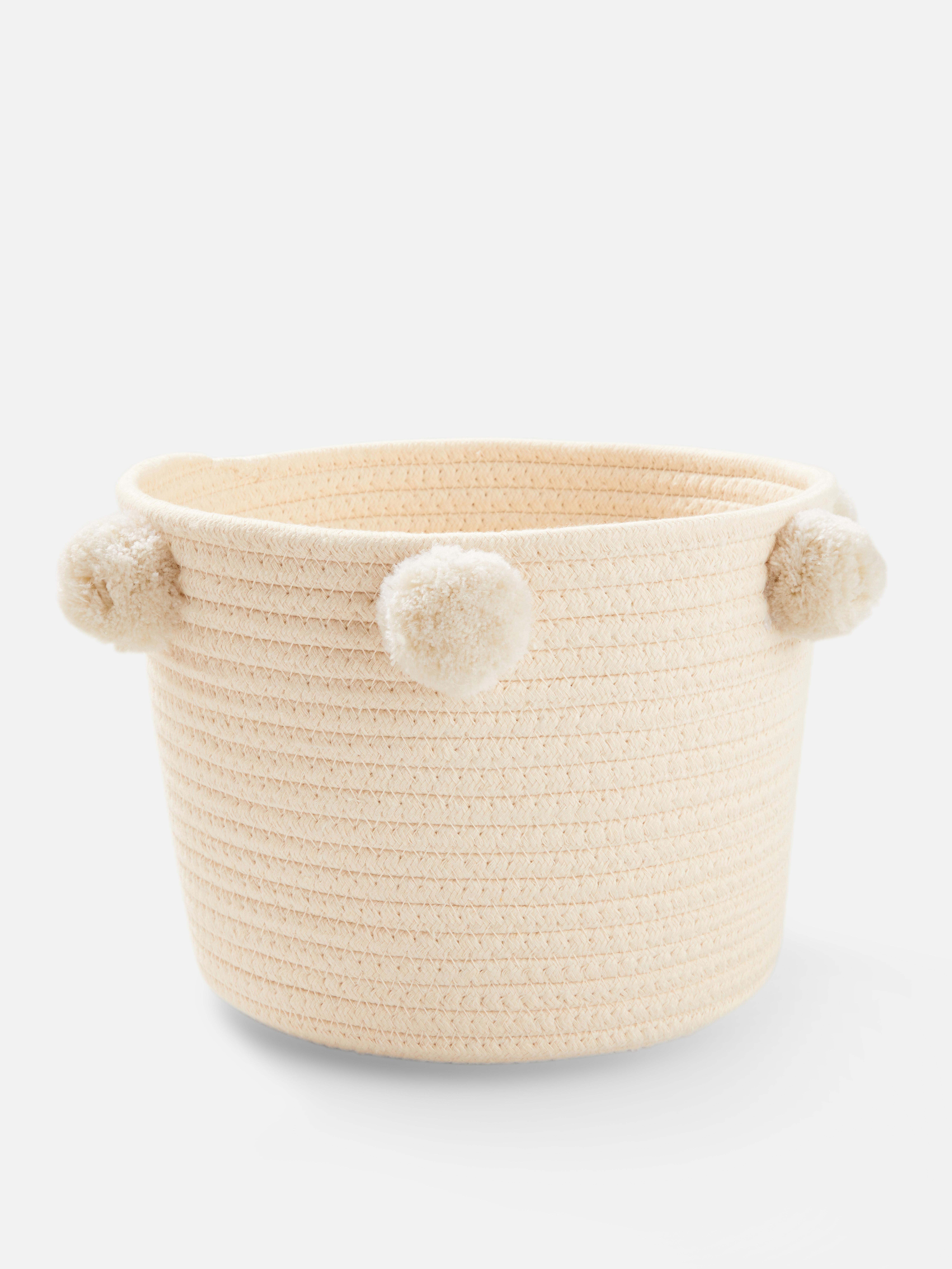 Pom-Pom Storage Basket Ivory