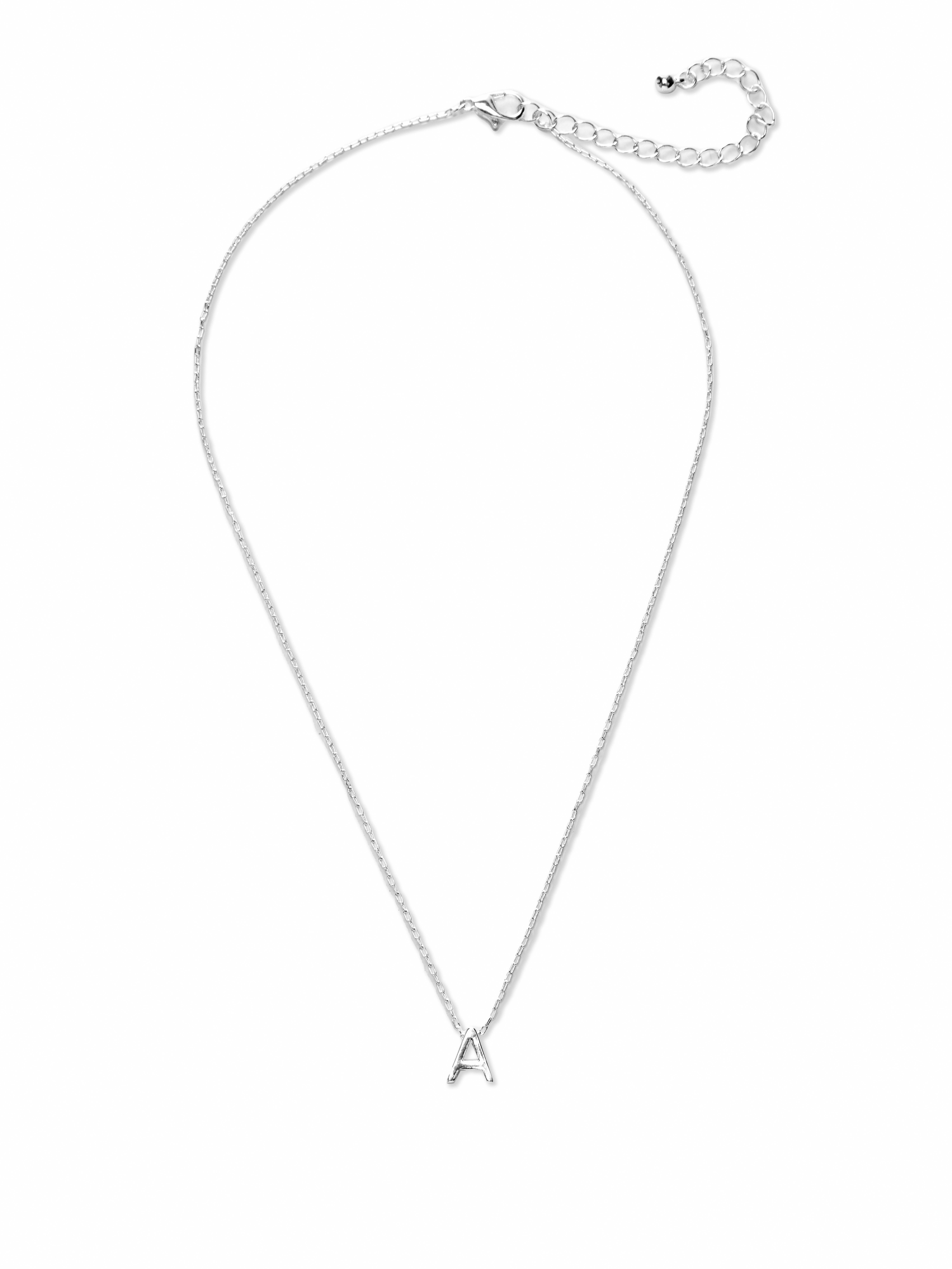 Collier chaîne avec pendentif initiales minimaliste