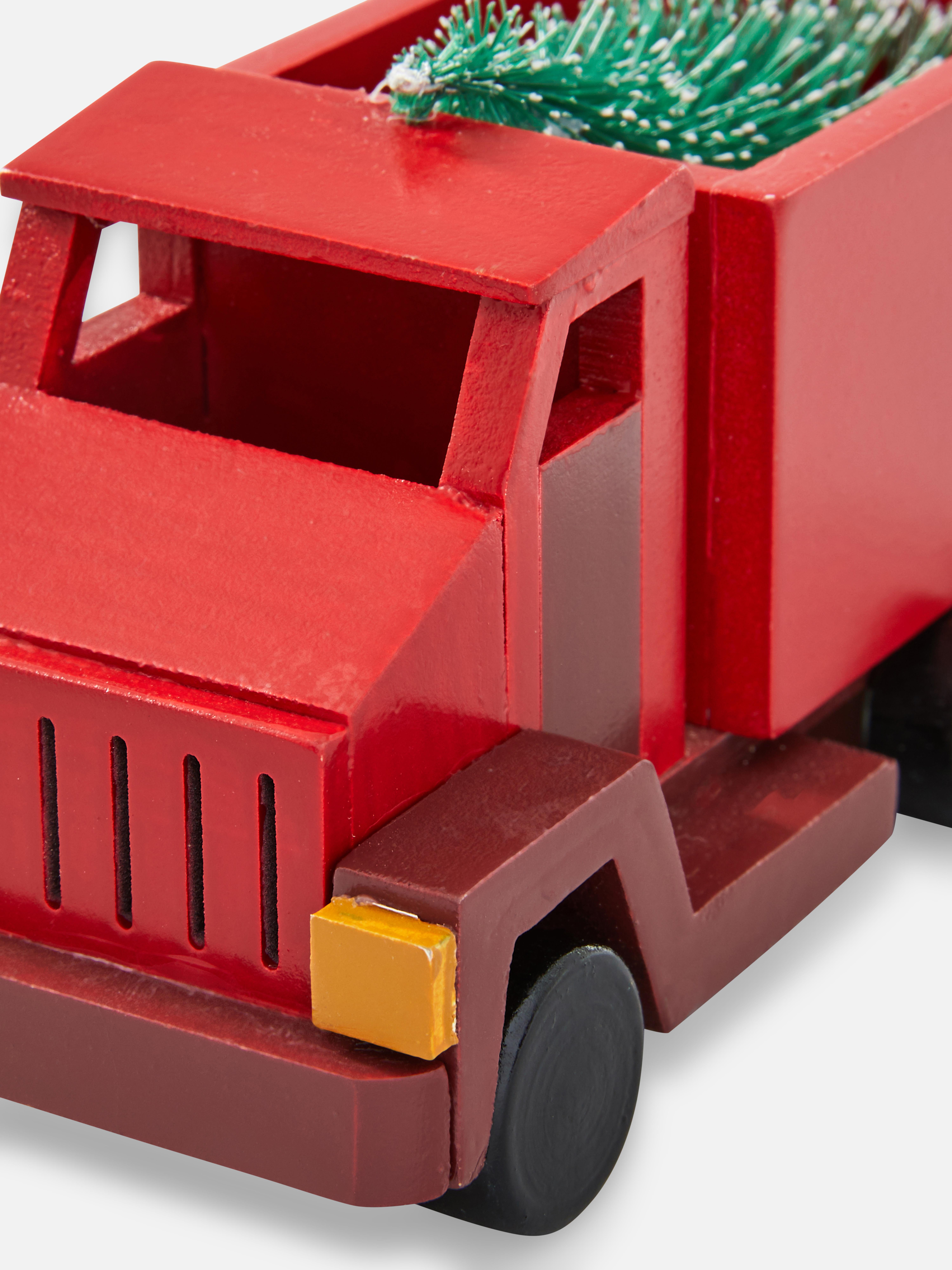 Wooden Christmas Tree Truck Decoration