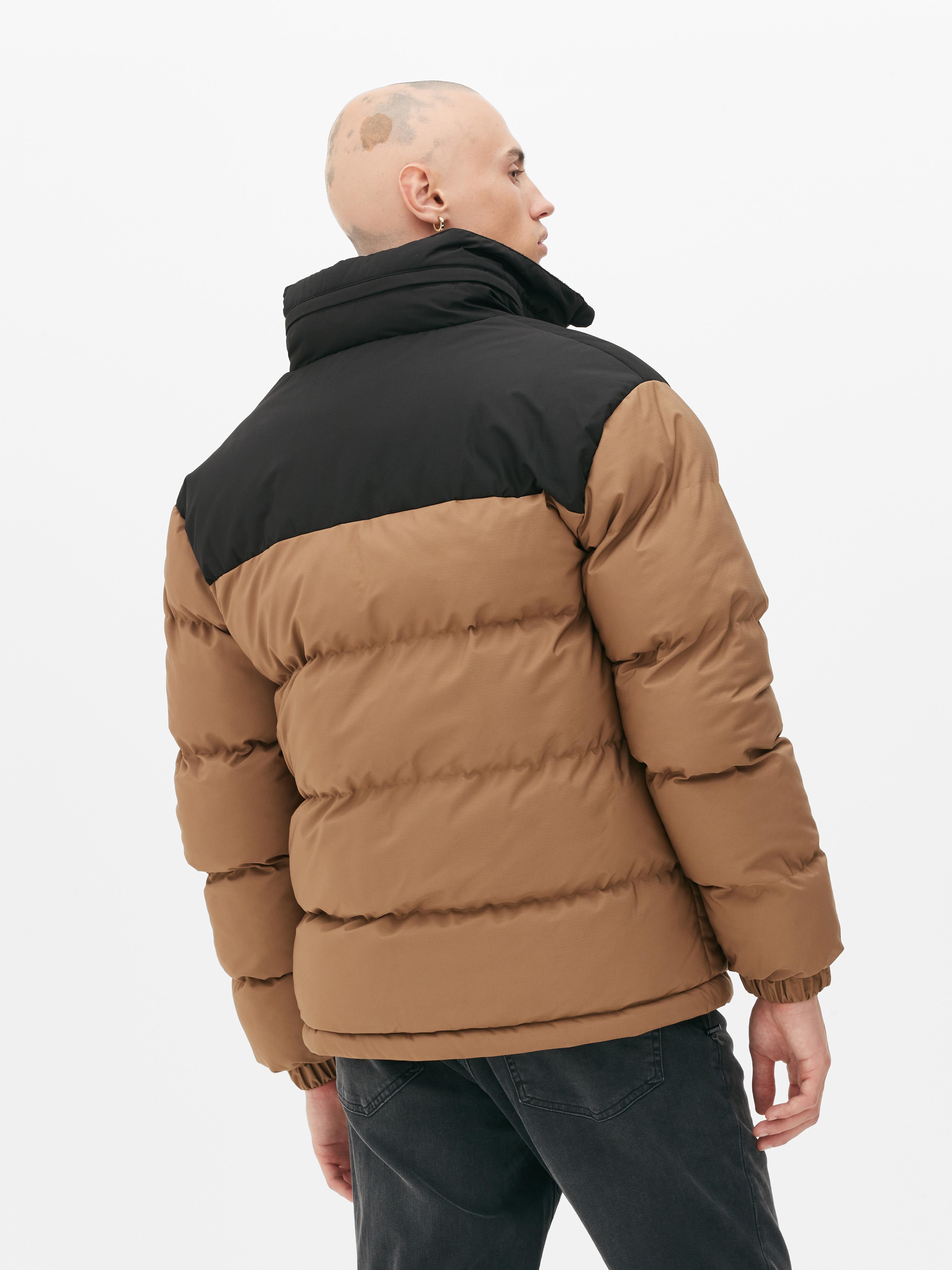 Padded Colour Block Puffer Jacket
