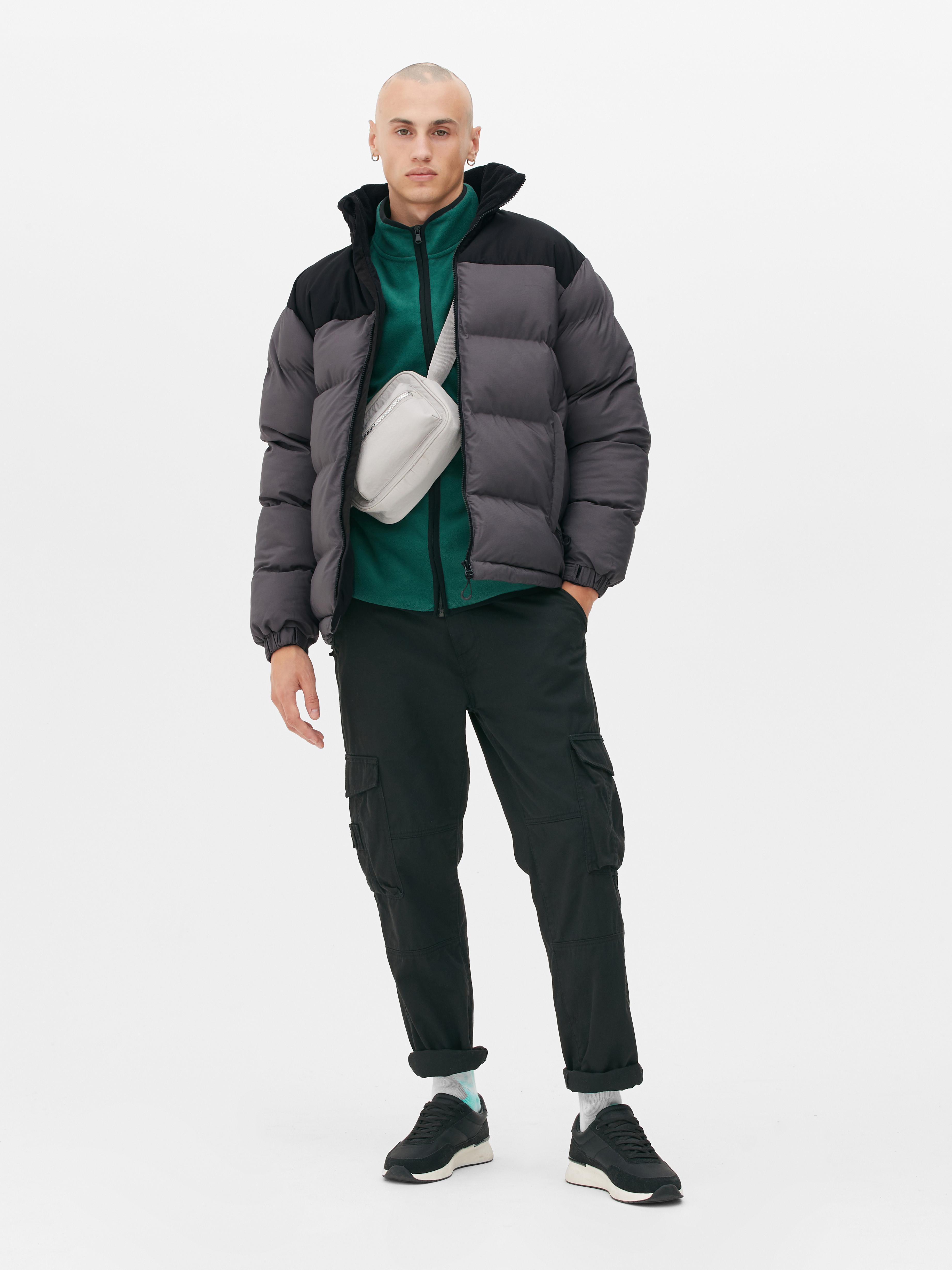 Padded Colour Block Puffer Jacket