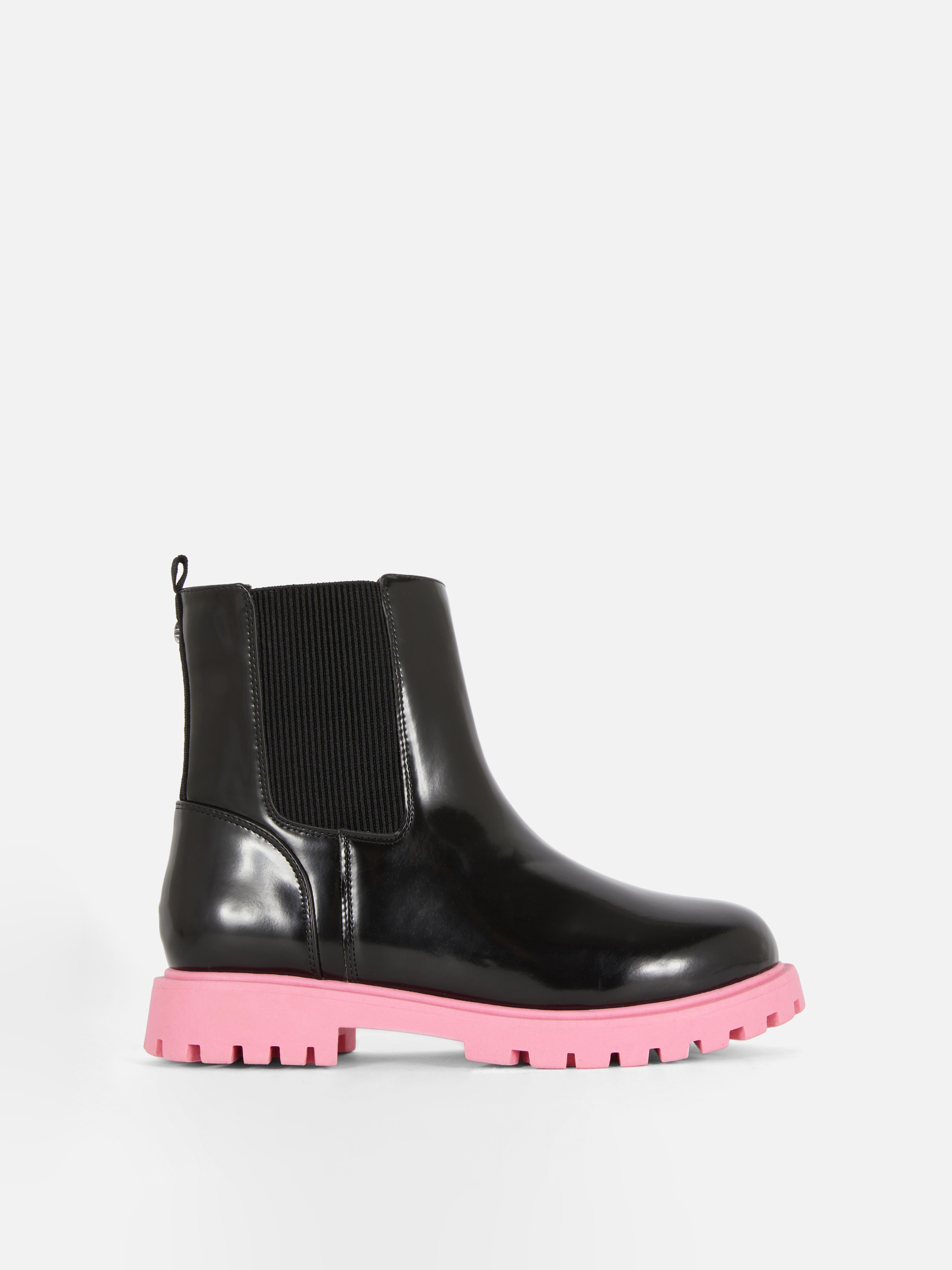 Chunky Contrast Colour Chelsea Boots