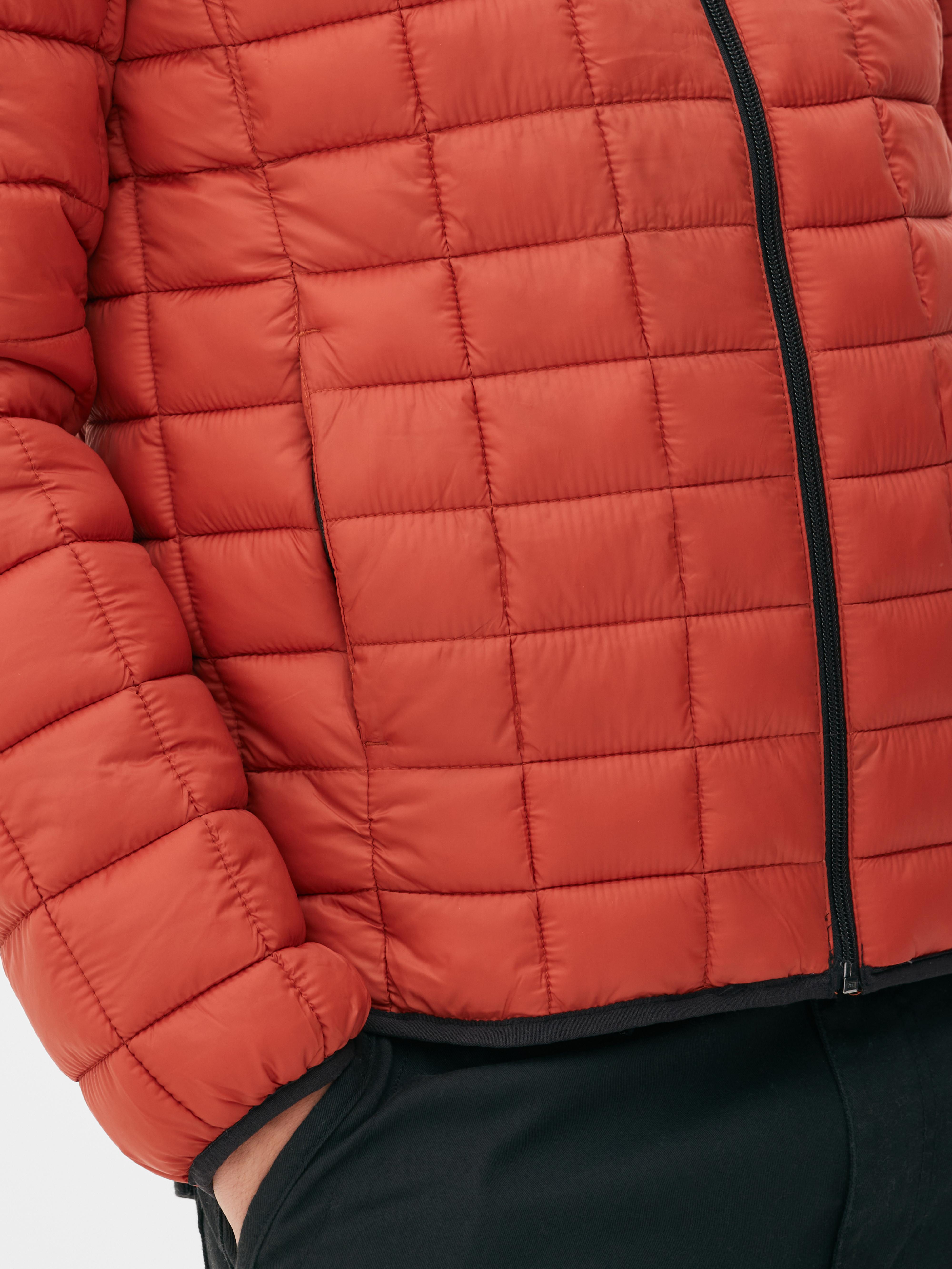 Colour Block Square Quilted Puffer Jacket