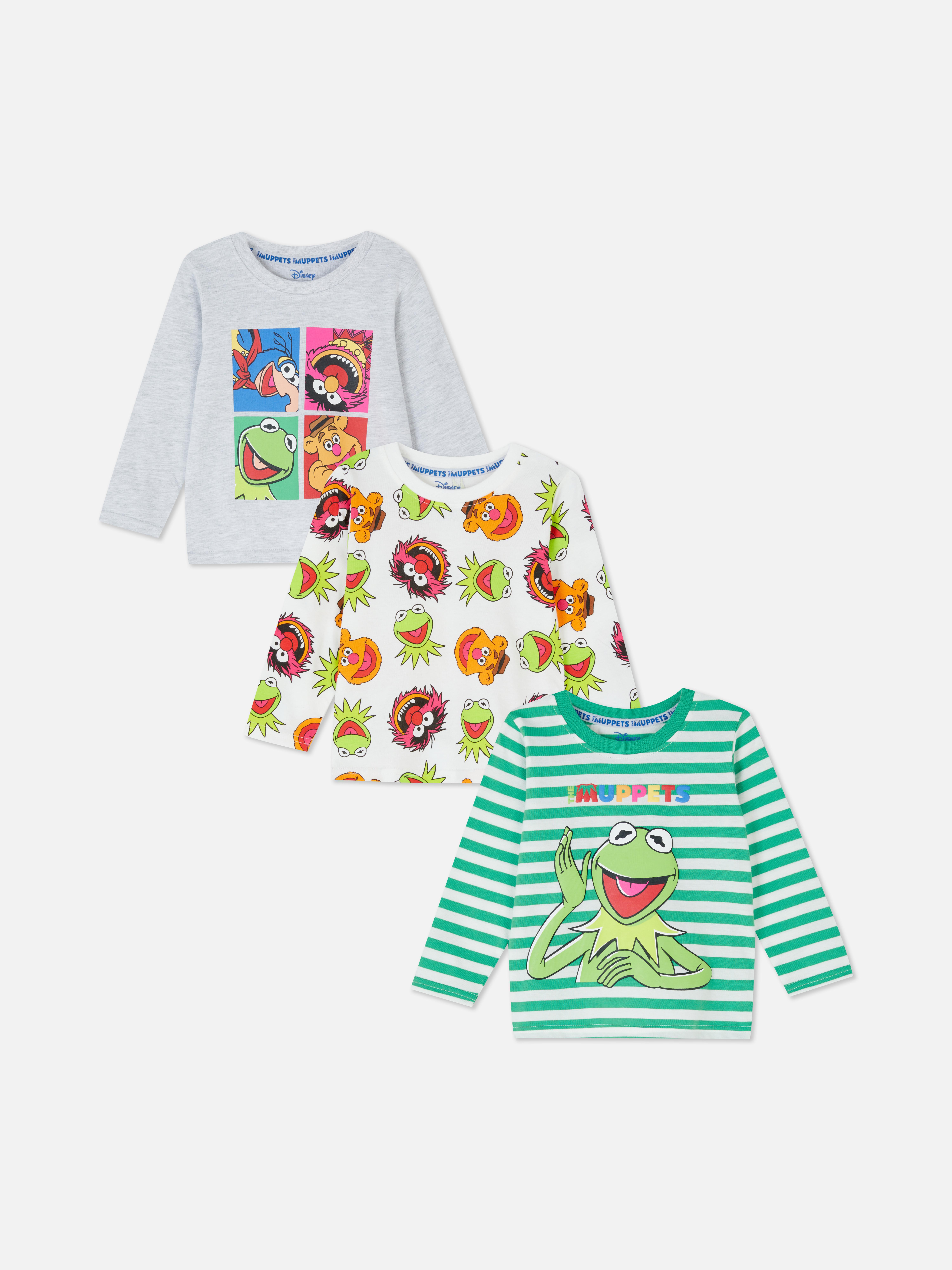 3pk Disney's The Muppets Long-Sleeve Cotton Tops