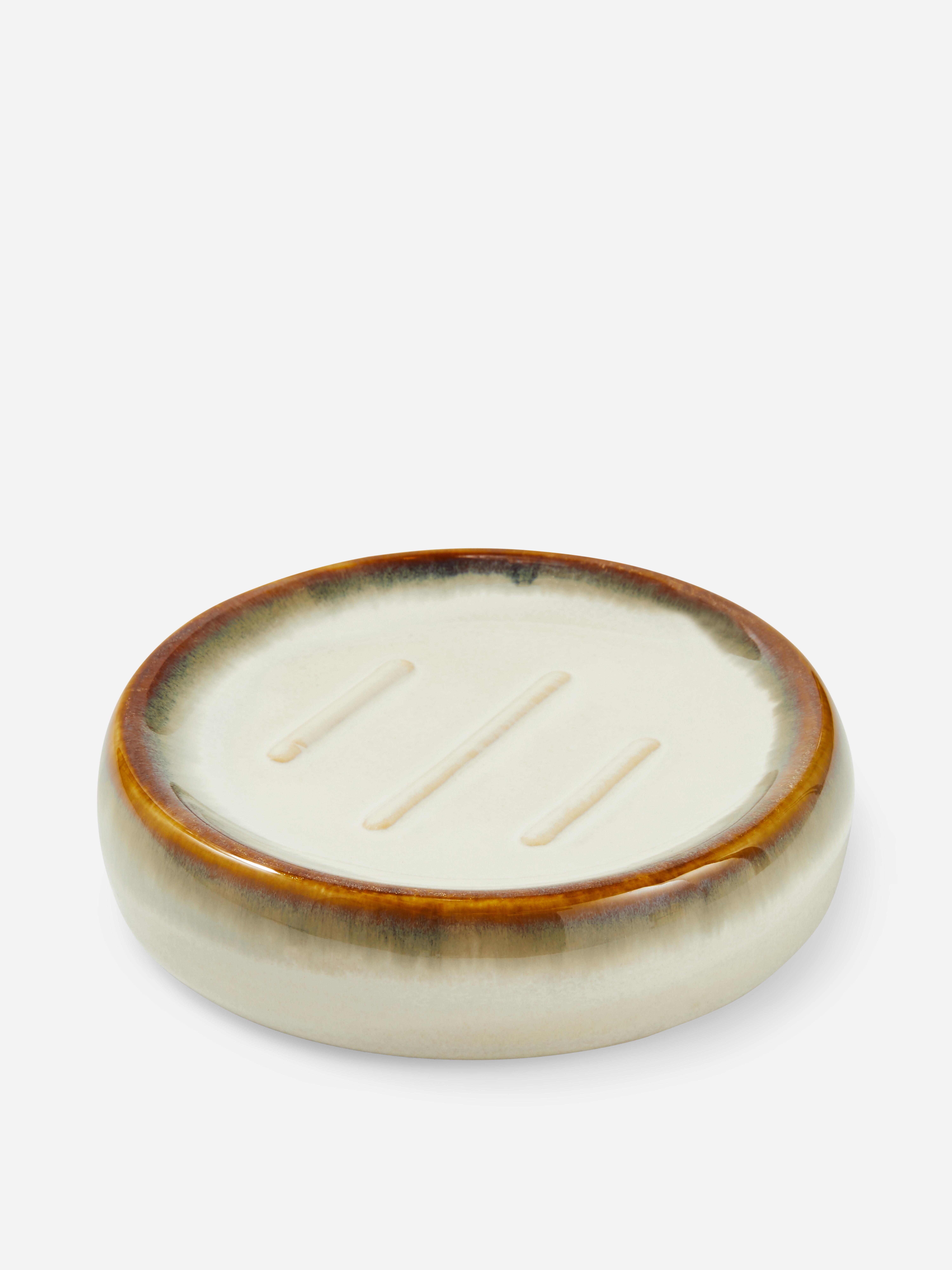 Round Glazed Soap Dish