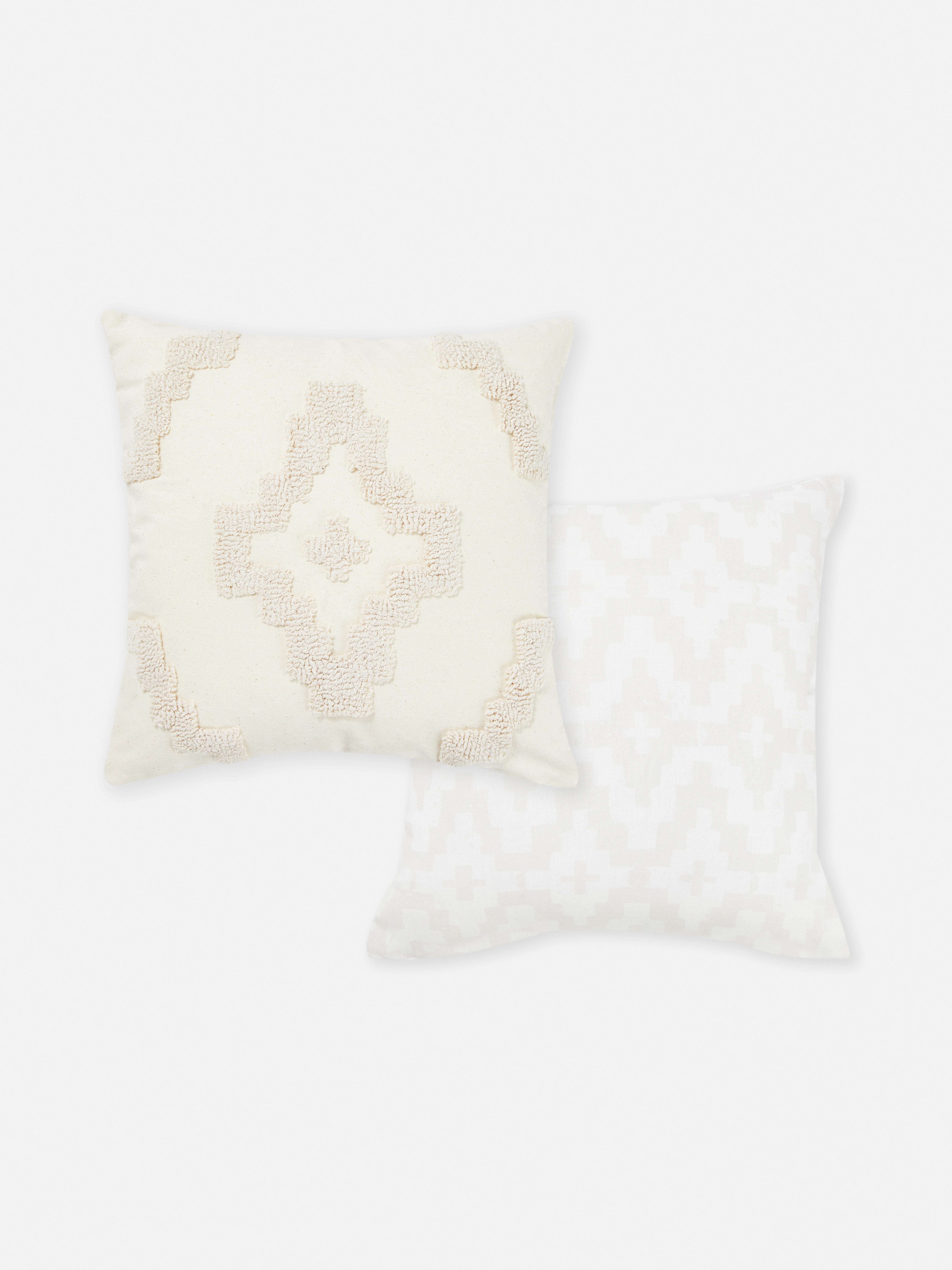 2pk Textured Cushion Covers