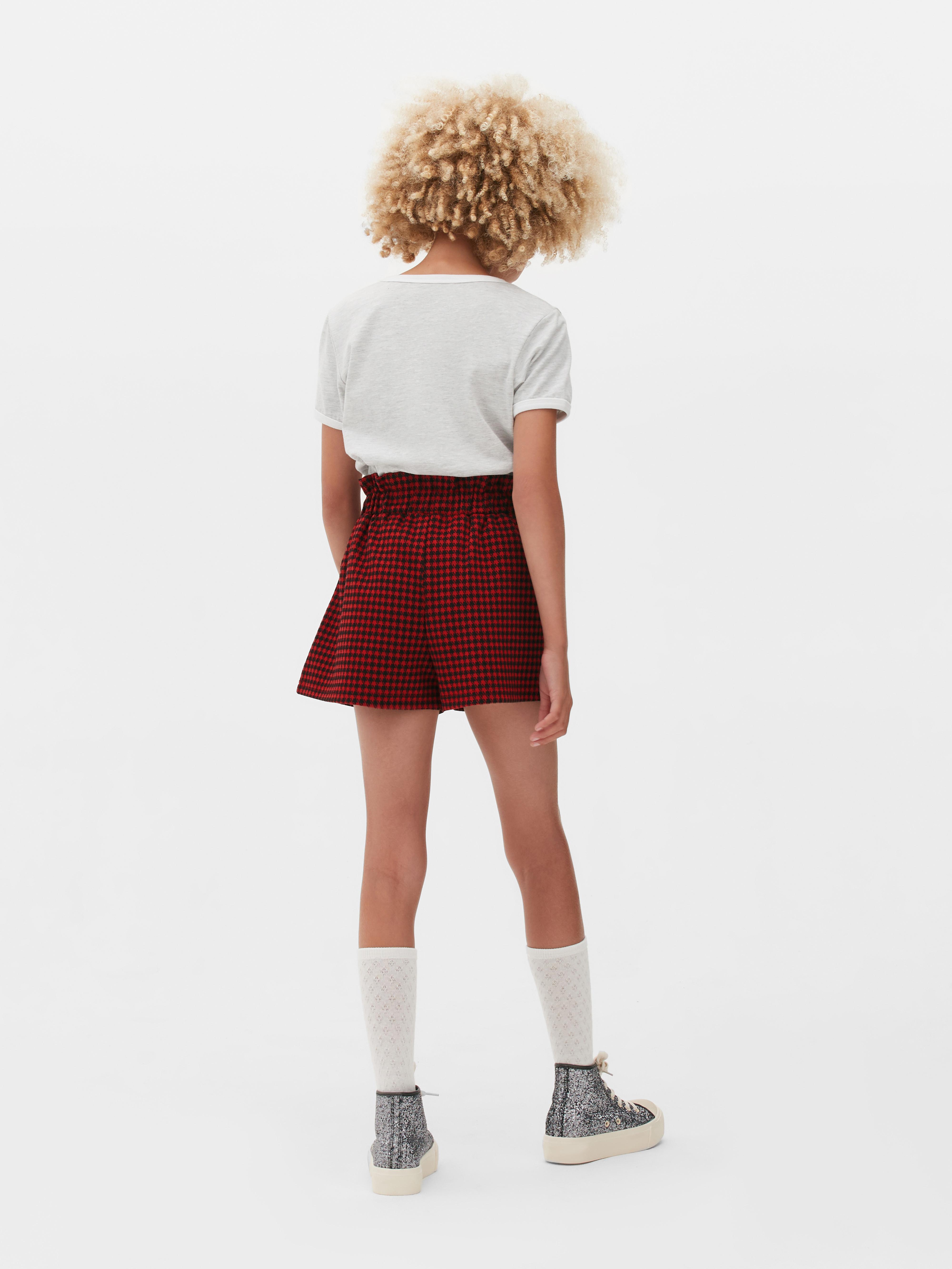 Houndstooth High-Waisted Shorts | Primark